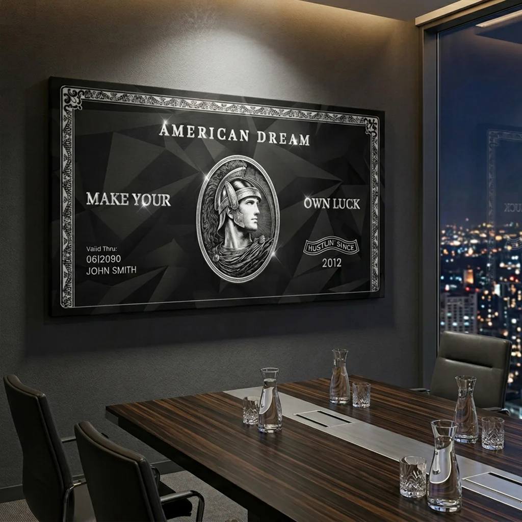 Personalized American Dream “Make Your Own Luck” Wall Sign II - Image 4