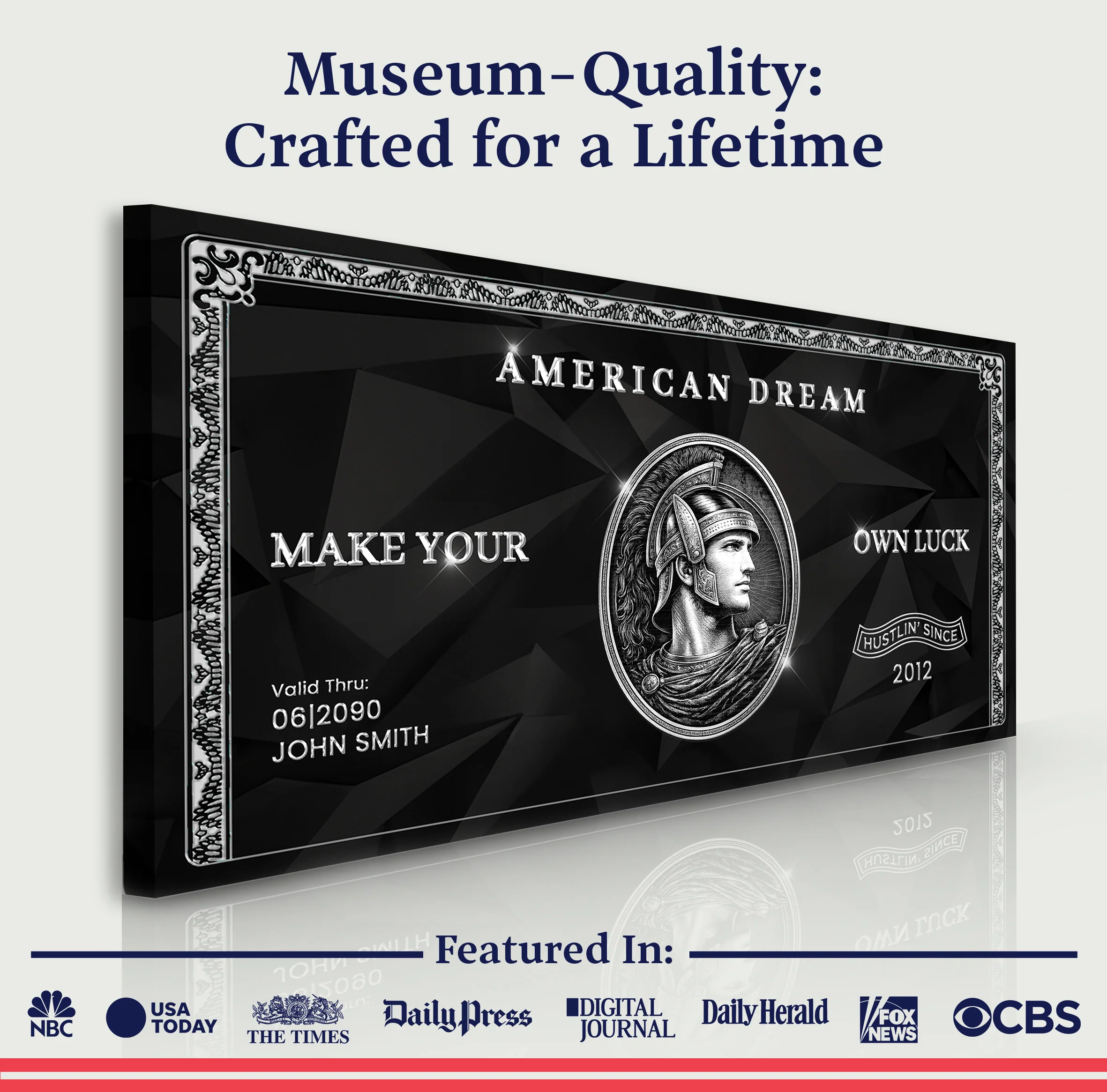 Personalized American Dream “Make Your Own Luck” Wall Sign II - Image 6