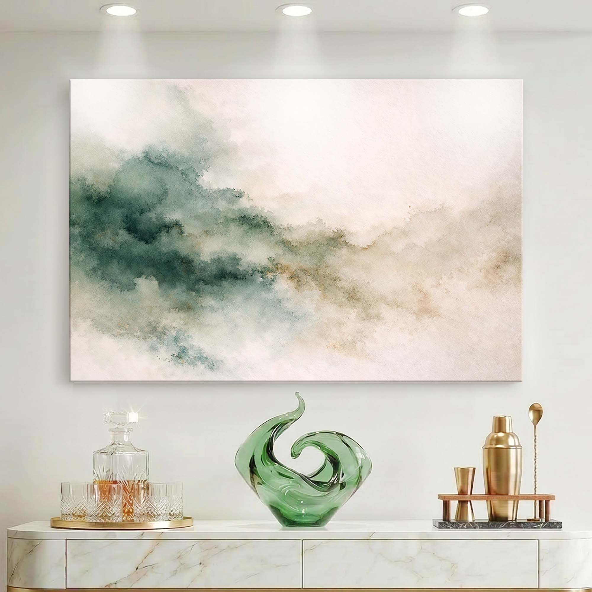 Abstract Watercolor Wash Wall Art