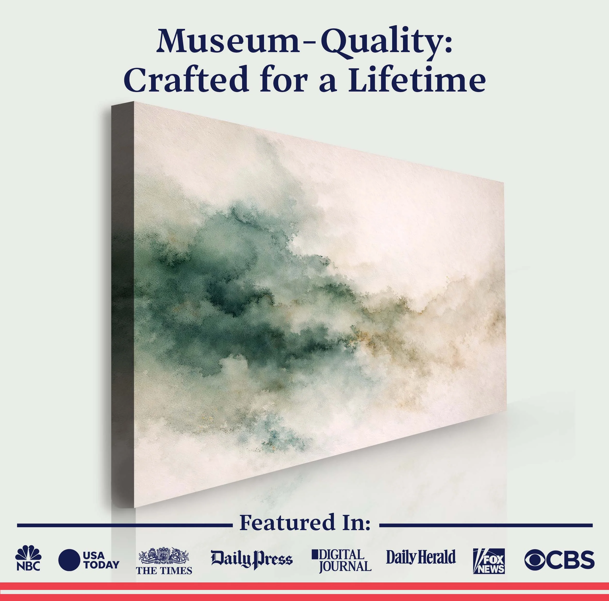 Abstract Watercolor Wash Wall Art - Image 6