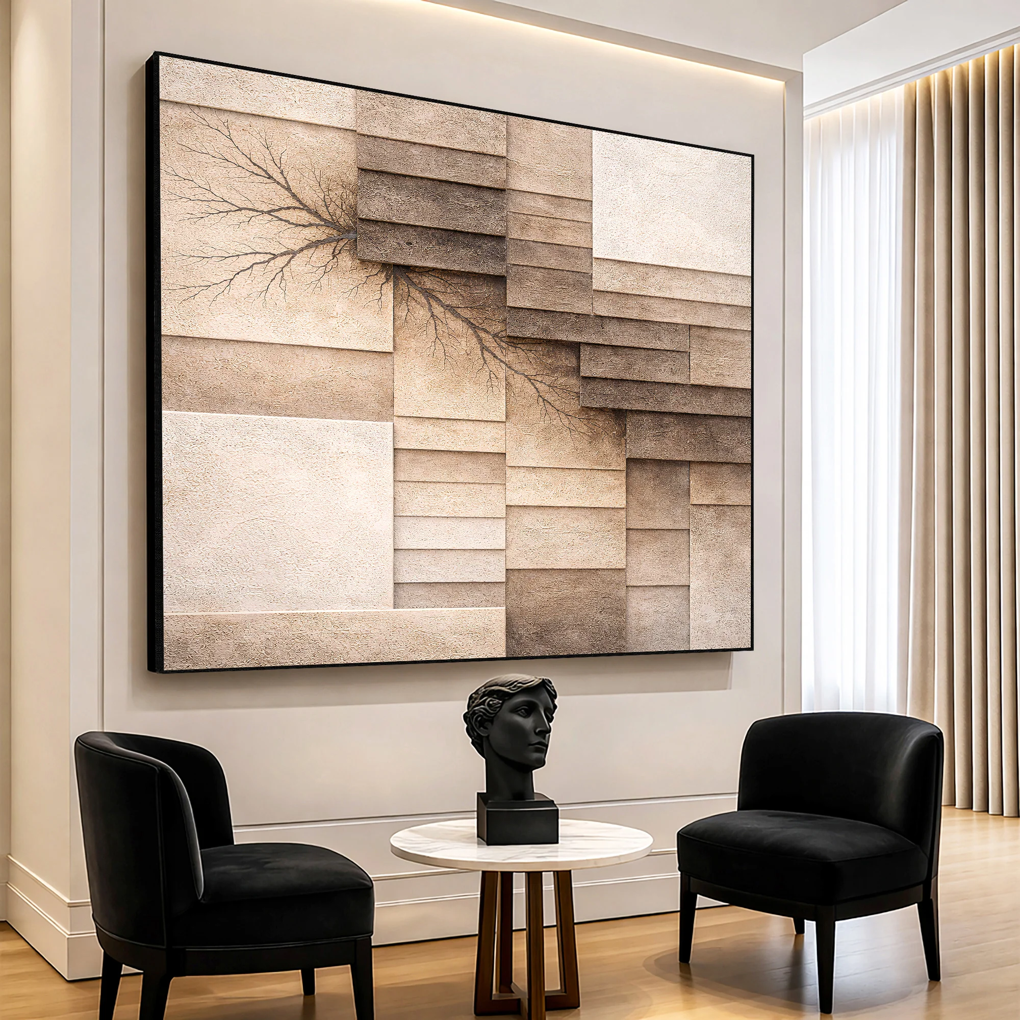 Fractured Earth Layers Wall Art - Image 2