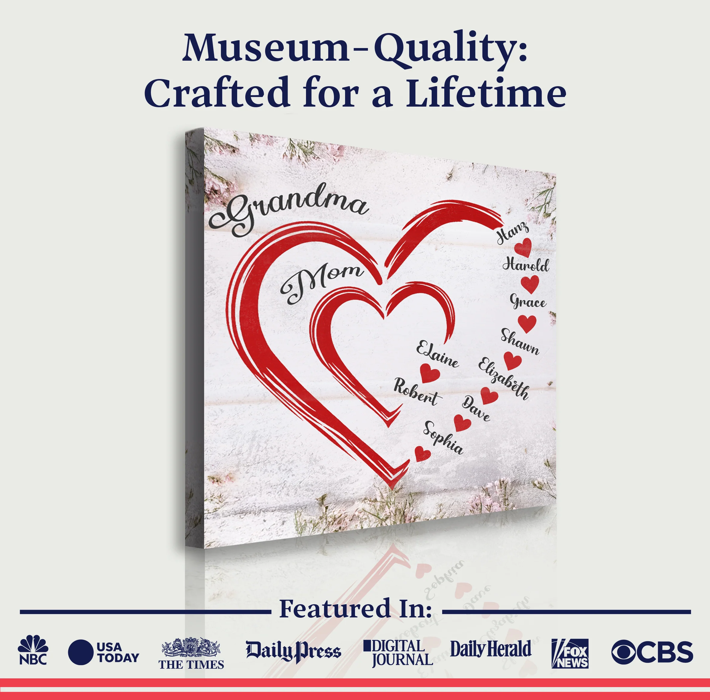 Personalize Mothers Hearts Wall Sign - Image 6