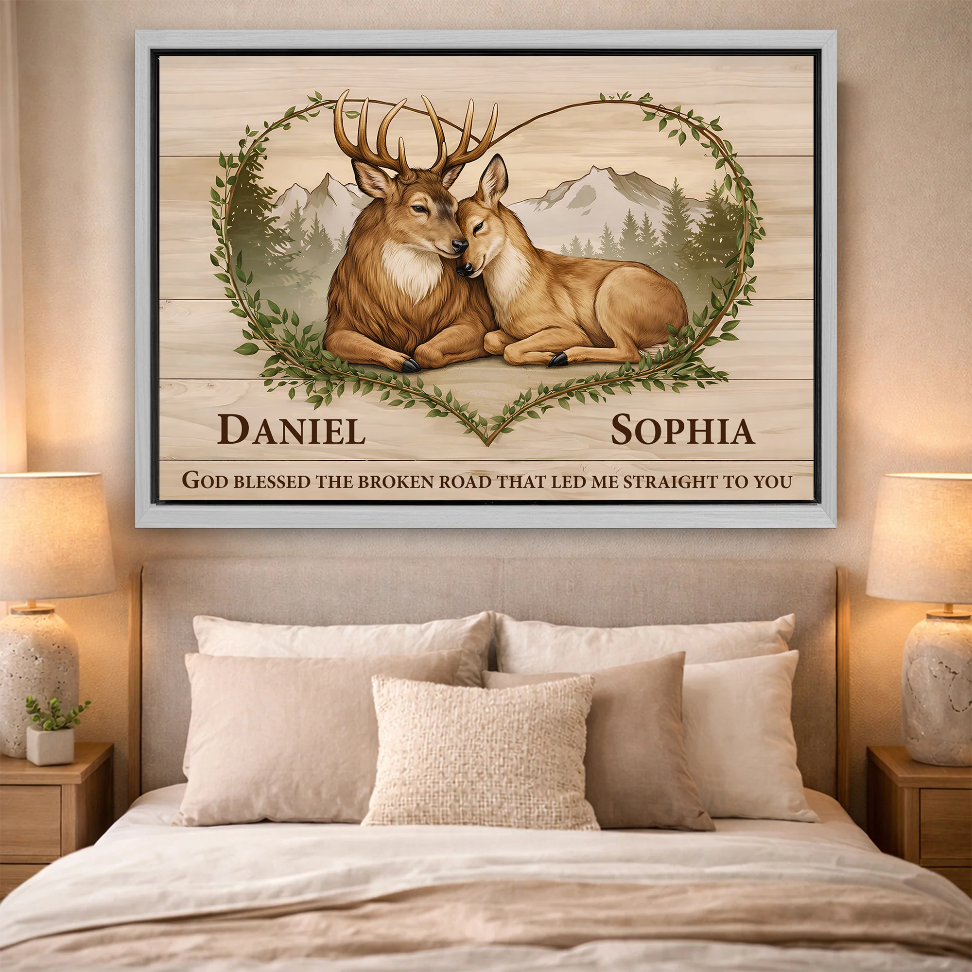 God Bless the Broken Road That Led Me to You Deer Sign - Image 17