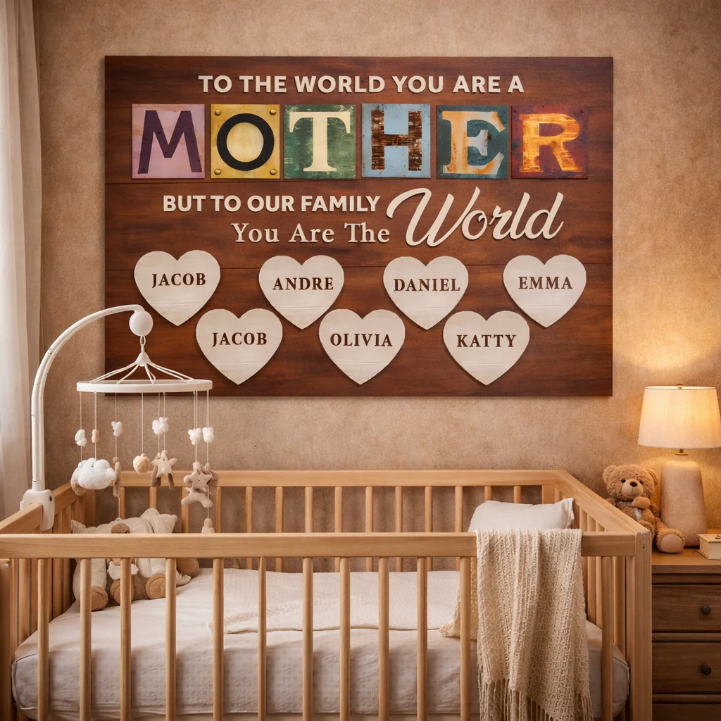 Mother You Are Our World Sign - Image 3