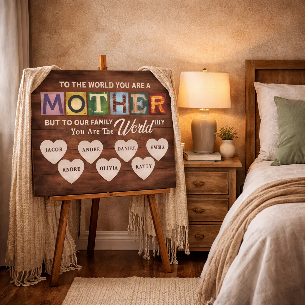 Mother You Are Our World Sign - Image 4