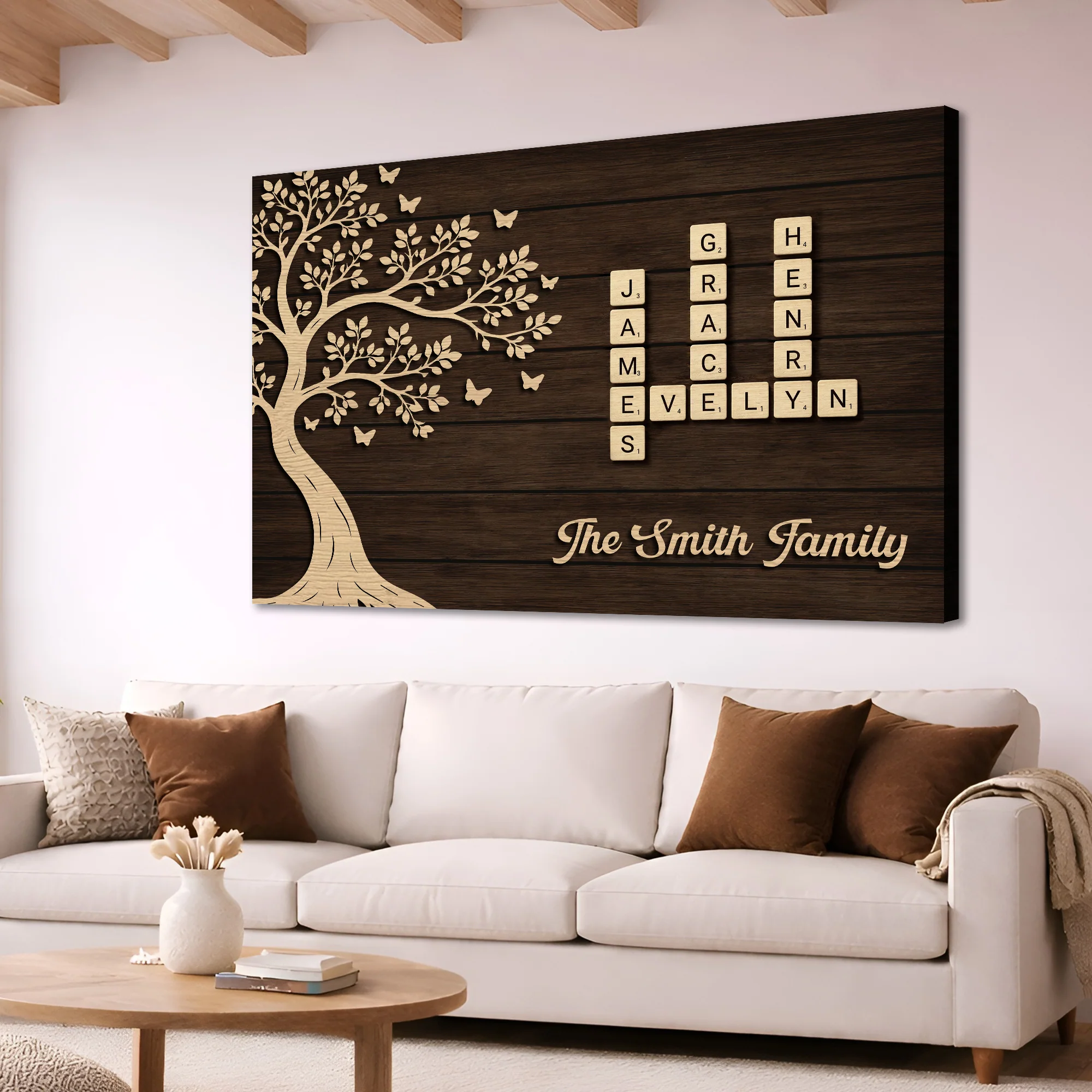 Custom Family Crossword Wall Sign - Image 2
