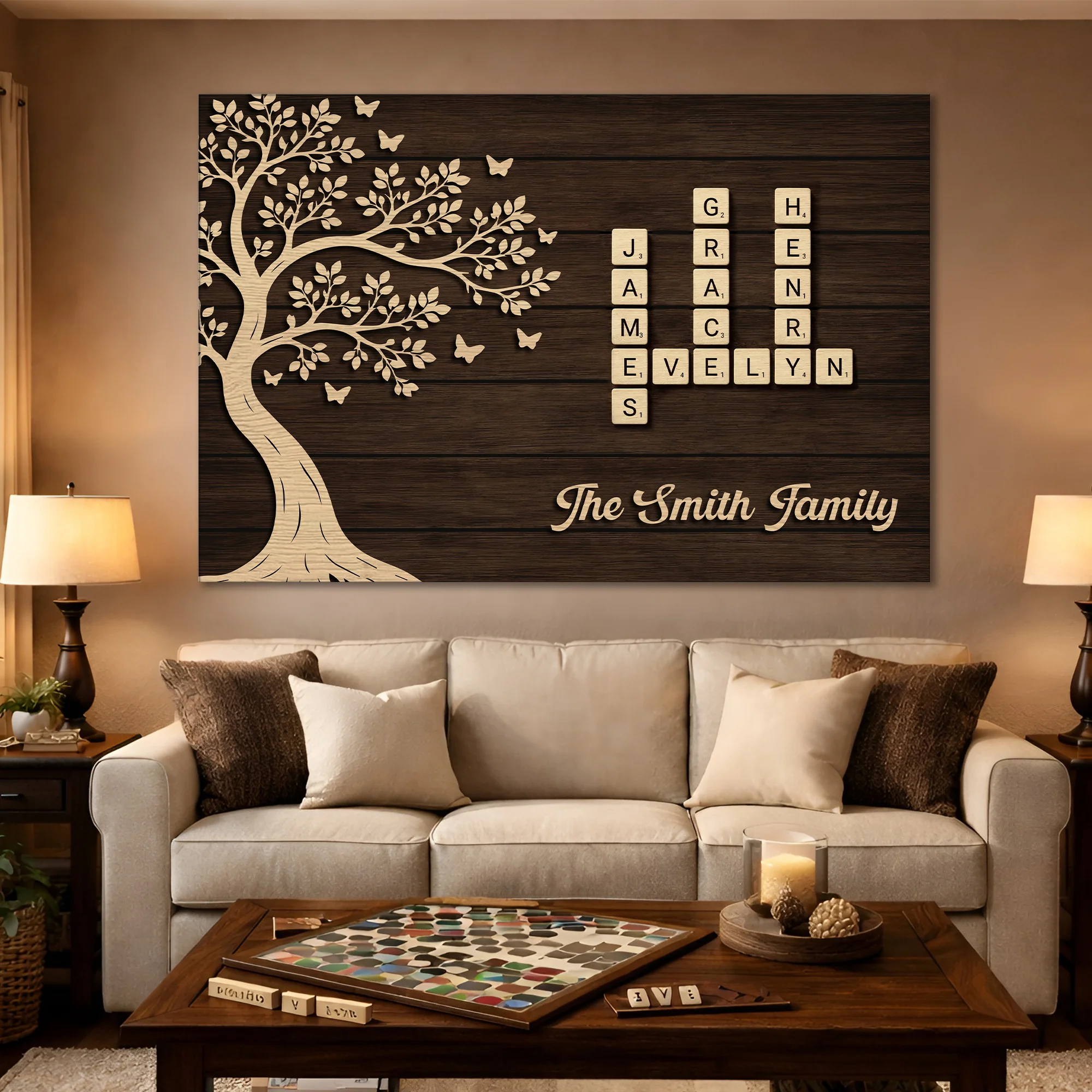 Custom Family Crossword Wall Sign - Image 3