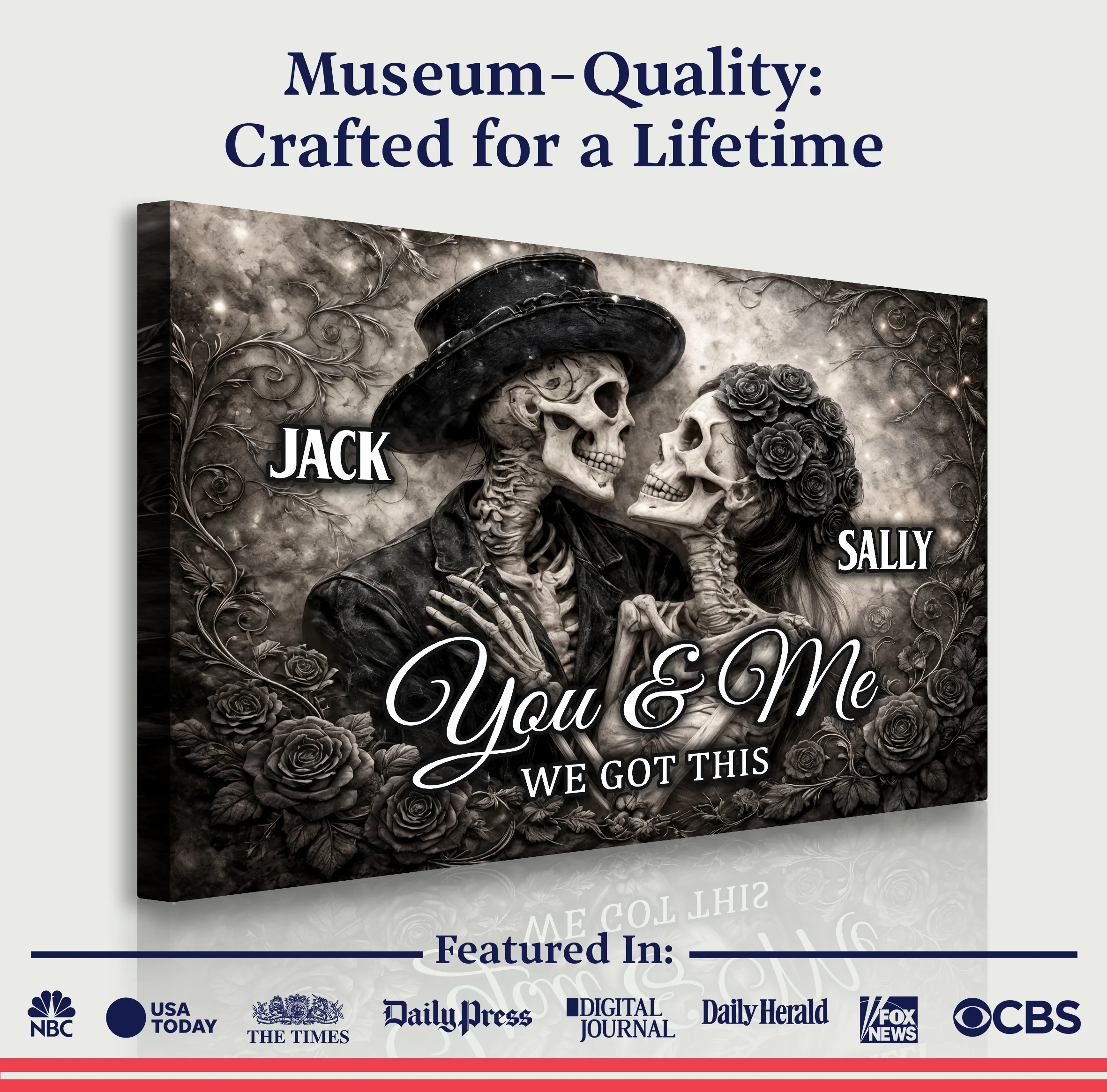Skeleton Couple Wall Sign - Image 6