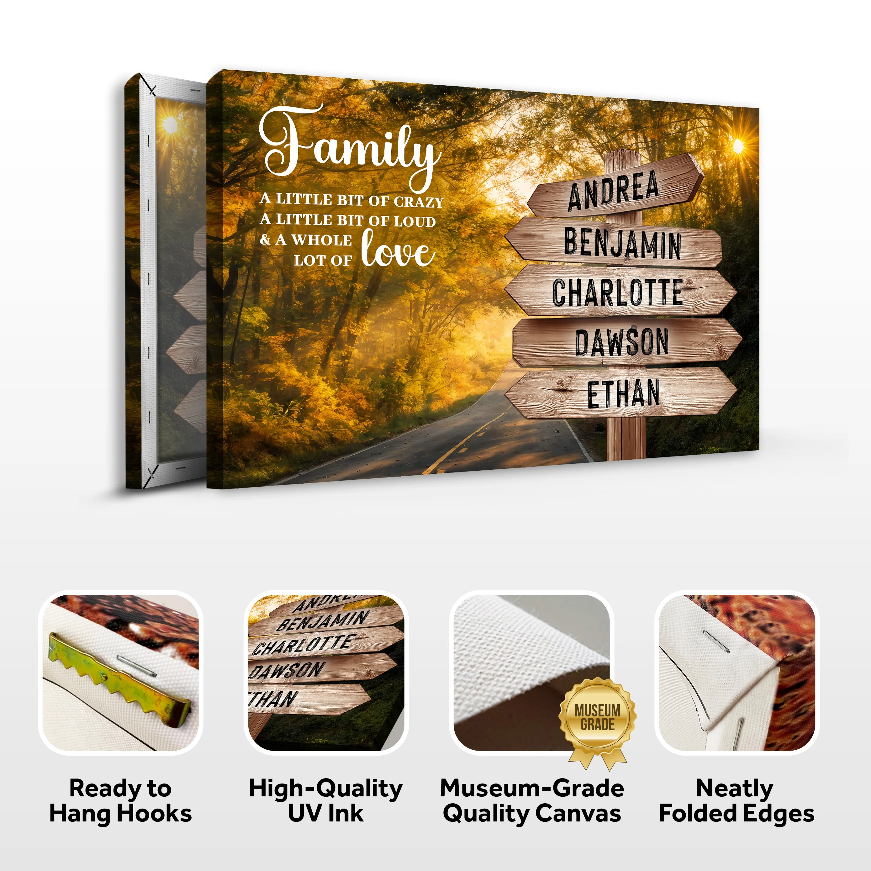 Family Whole Lot Of Love Autumn Road Wall Sign - Image 8