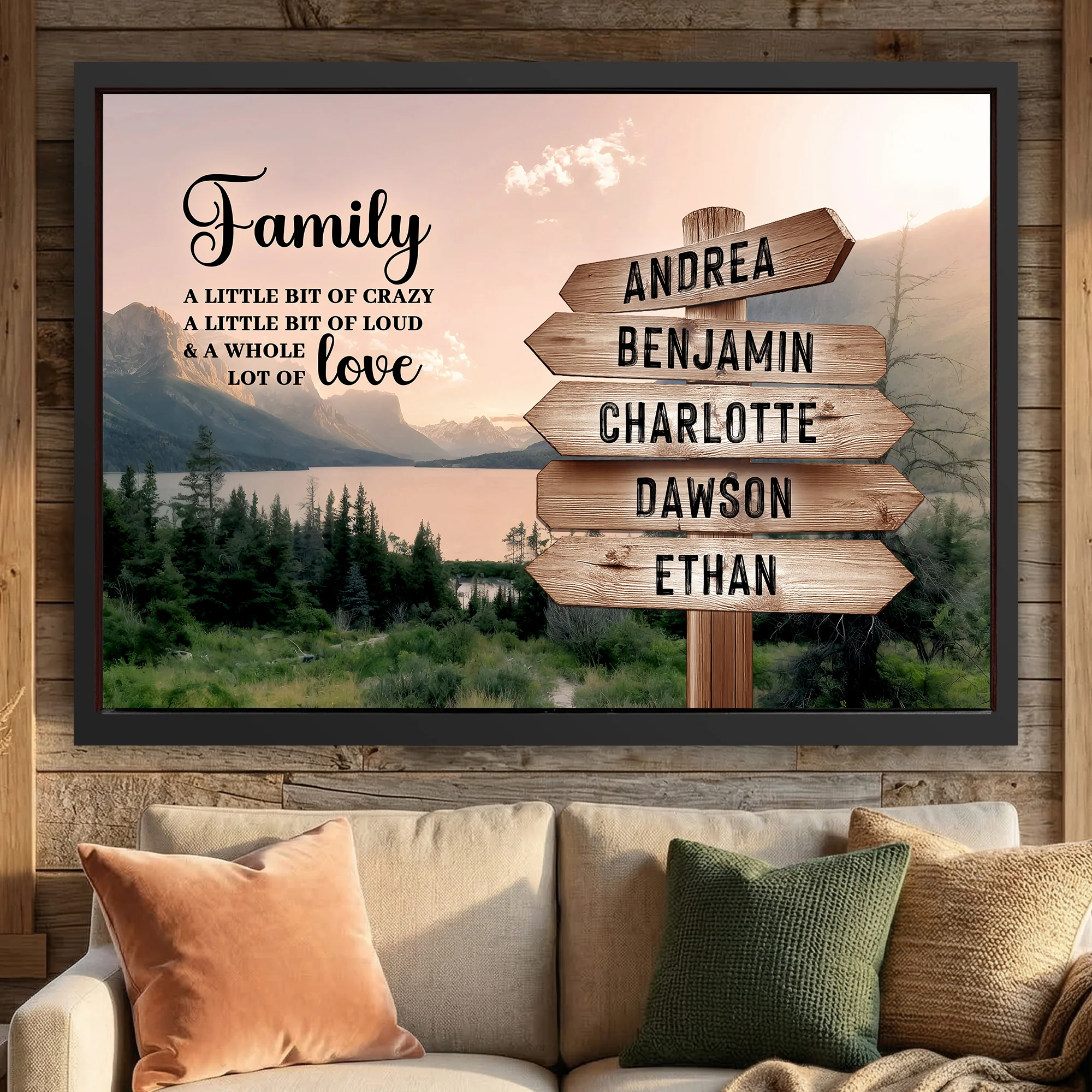 Family Whole Lot Of Love Mountain Wall Sign - Image 15