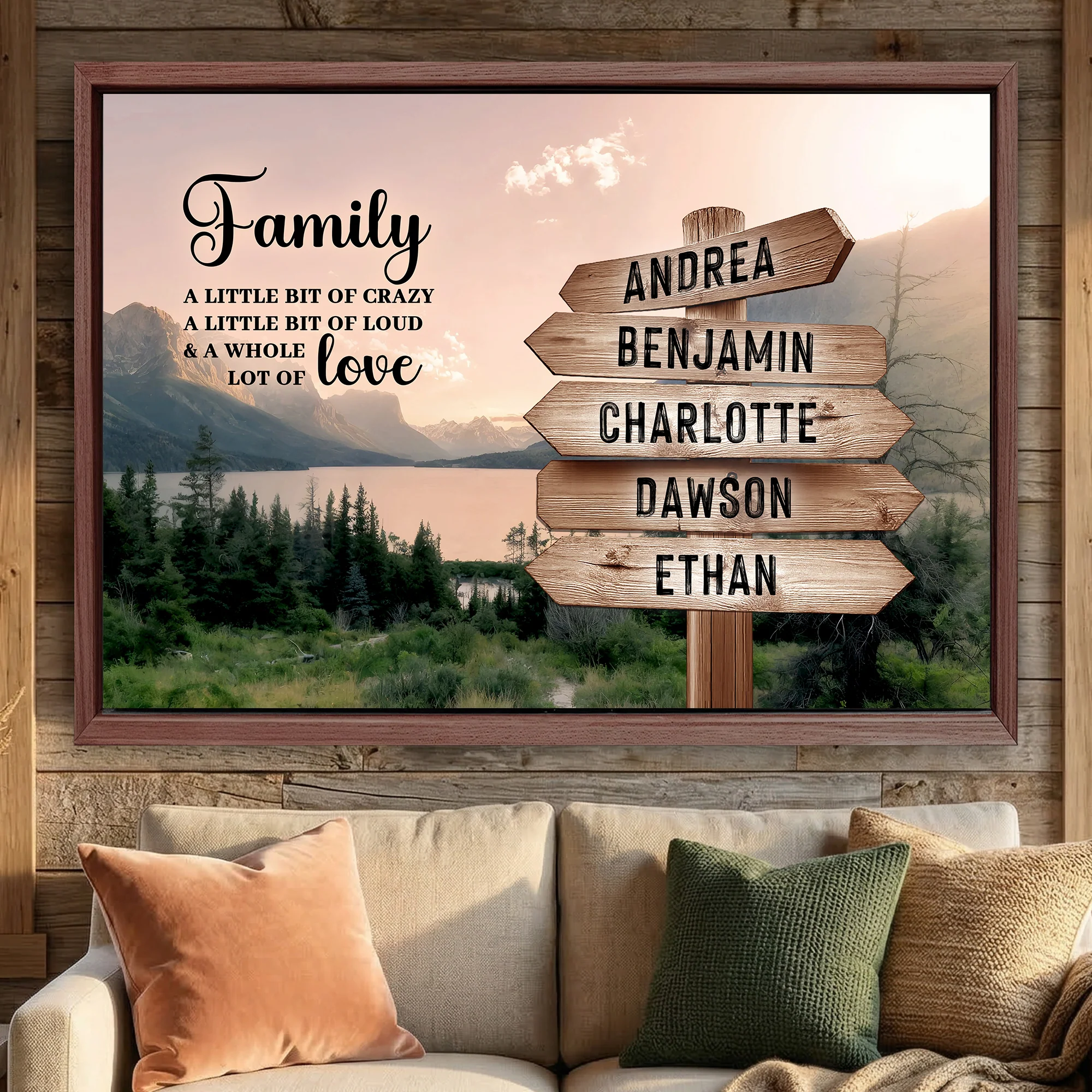 Family Whole Lot Of Love Mountain Wall Sign - Image 16