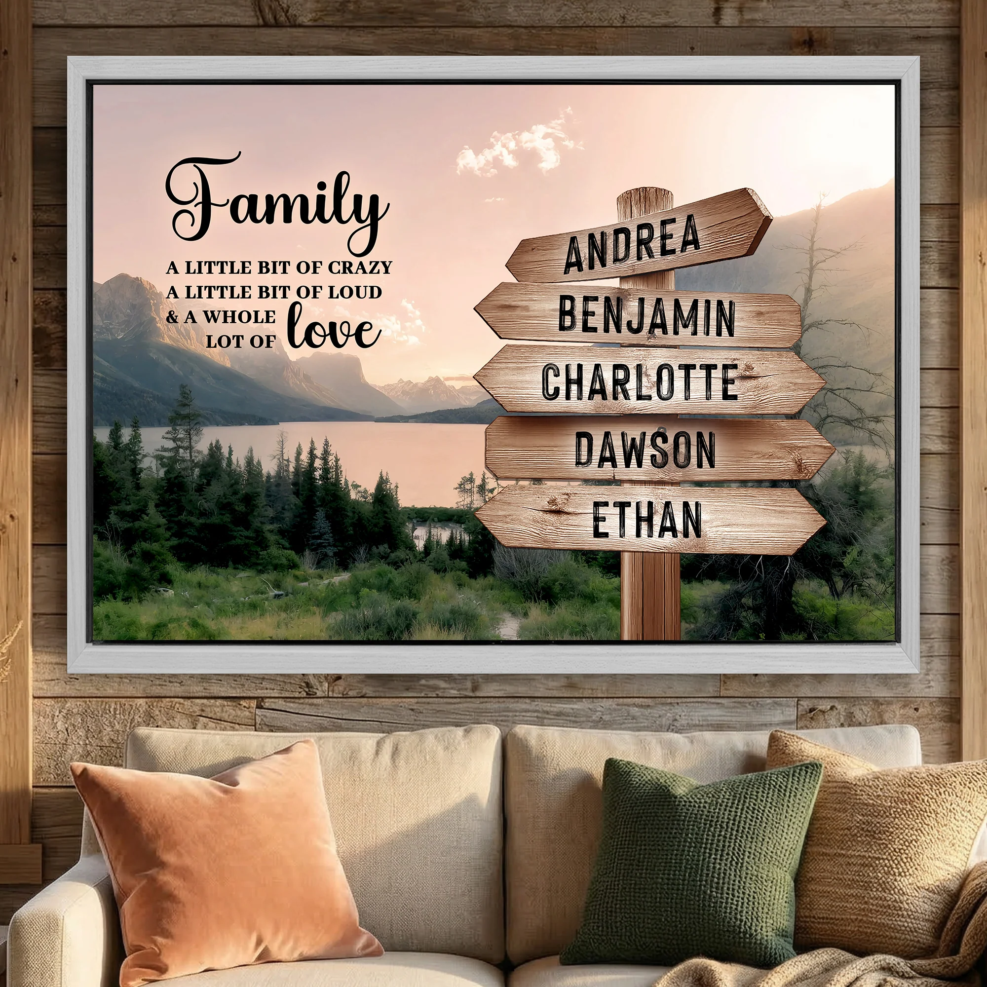 Family Whole Lot Of Love Mountain Wall Sign - Image 17