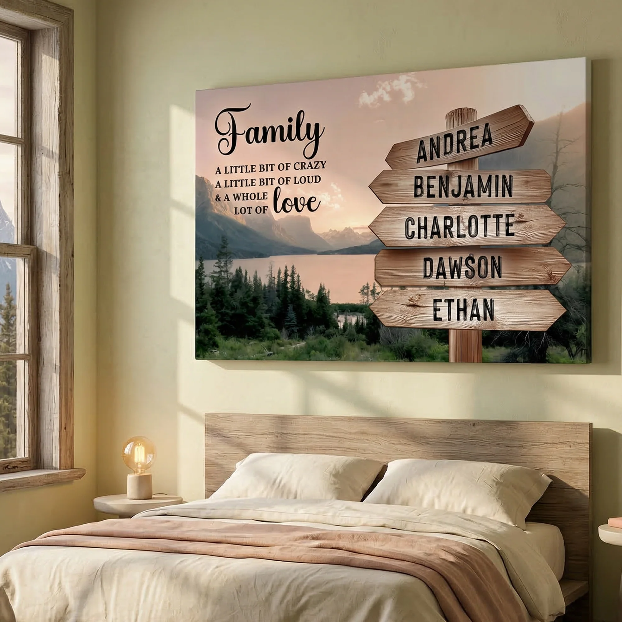 Family Whole Lot Of Love Mountain Wall Sign - Image 2