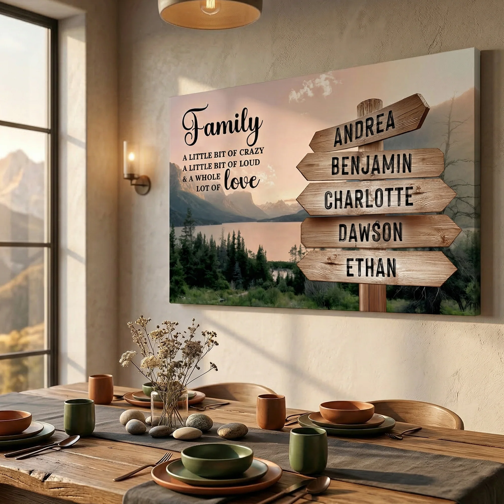 Family Whole Lot Of Love Mountain Wall Sign - Image 4