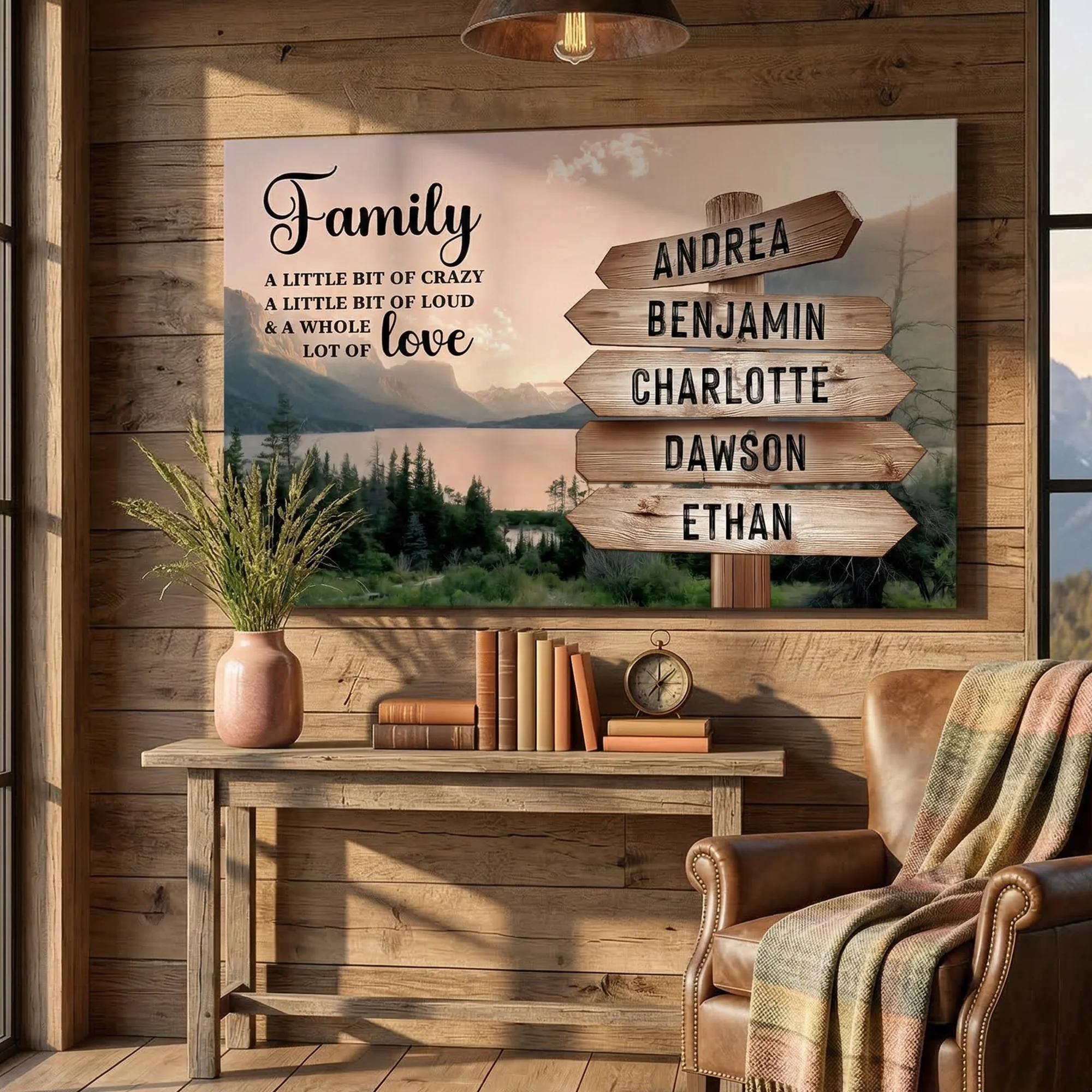 Family Whole Lot Of Love Mountain Wall Sign - Image 5