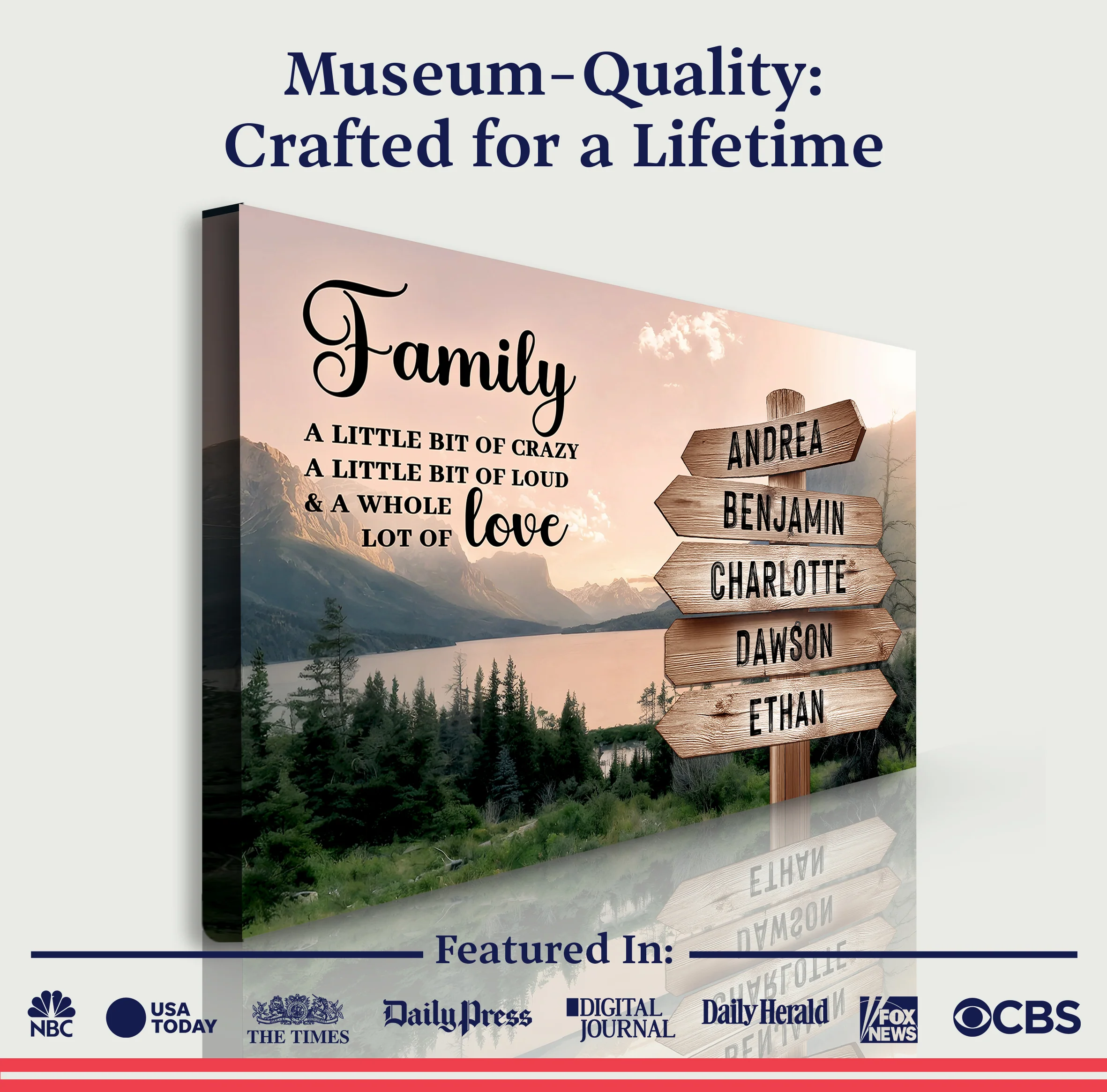 Family Whole Lot Of Love Mountain Wall Sign - Image 6