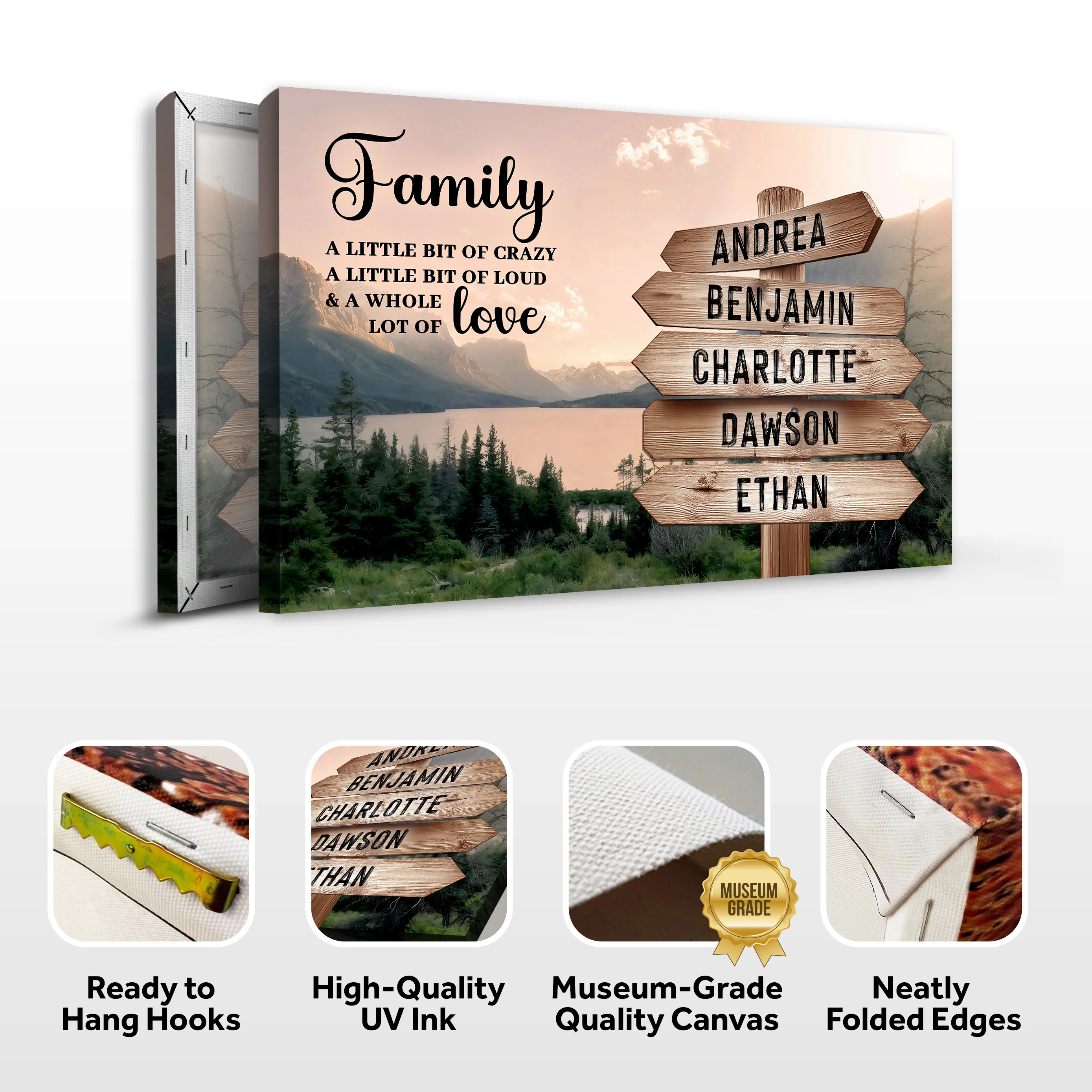 Family Whole Lot Of Love Mountain Wall Sign - Image 8