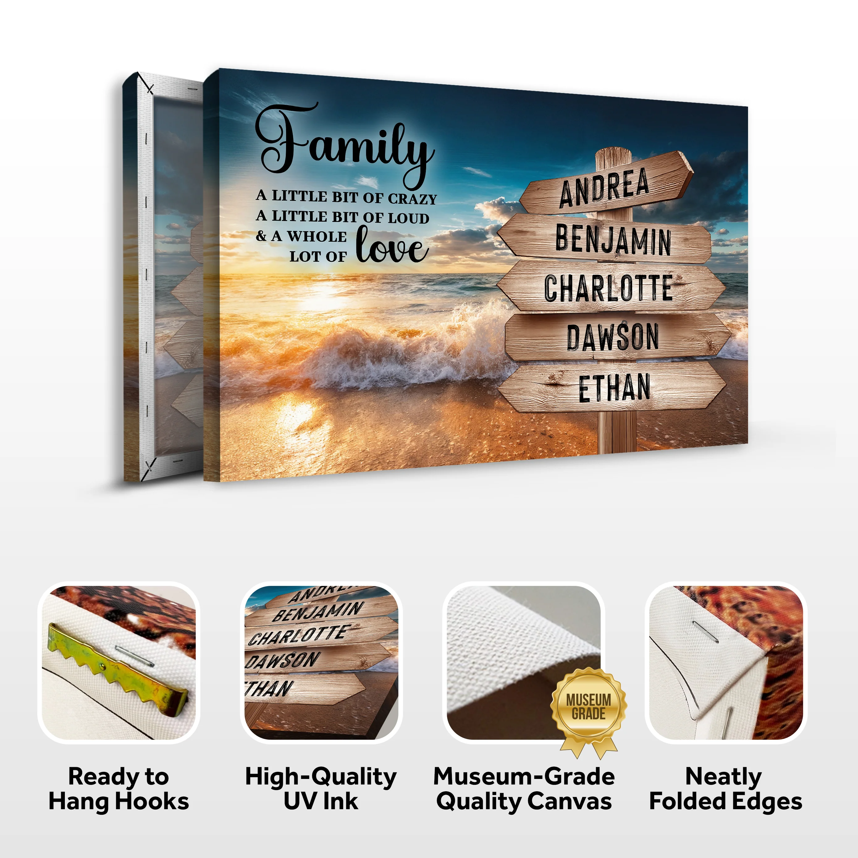 Family Whole Lot Of Love Ocean Sunset Wall Sign - Image 8