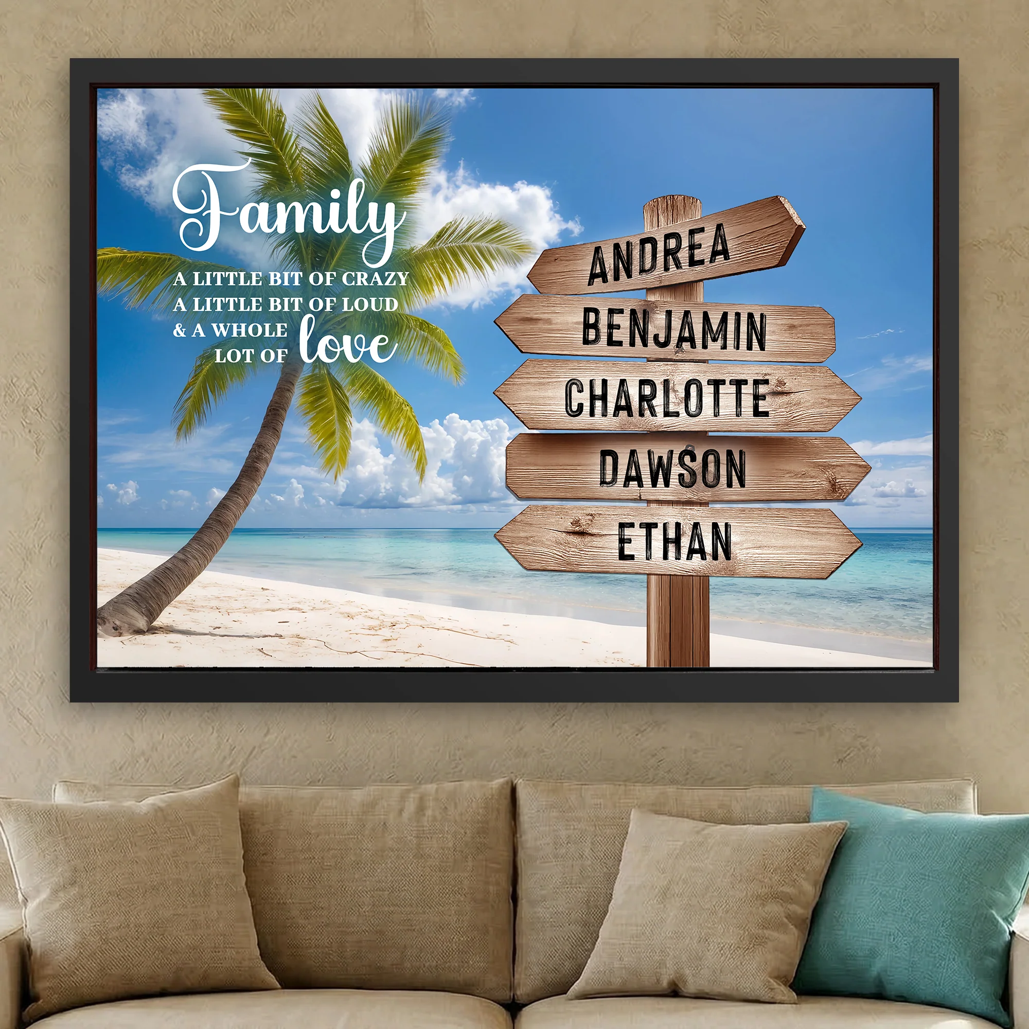 Family Whole Lot Of Love Tropical Ocean Wall Sign - Image 15