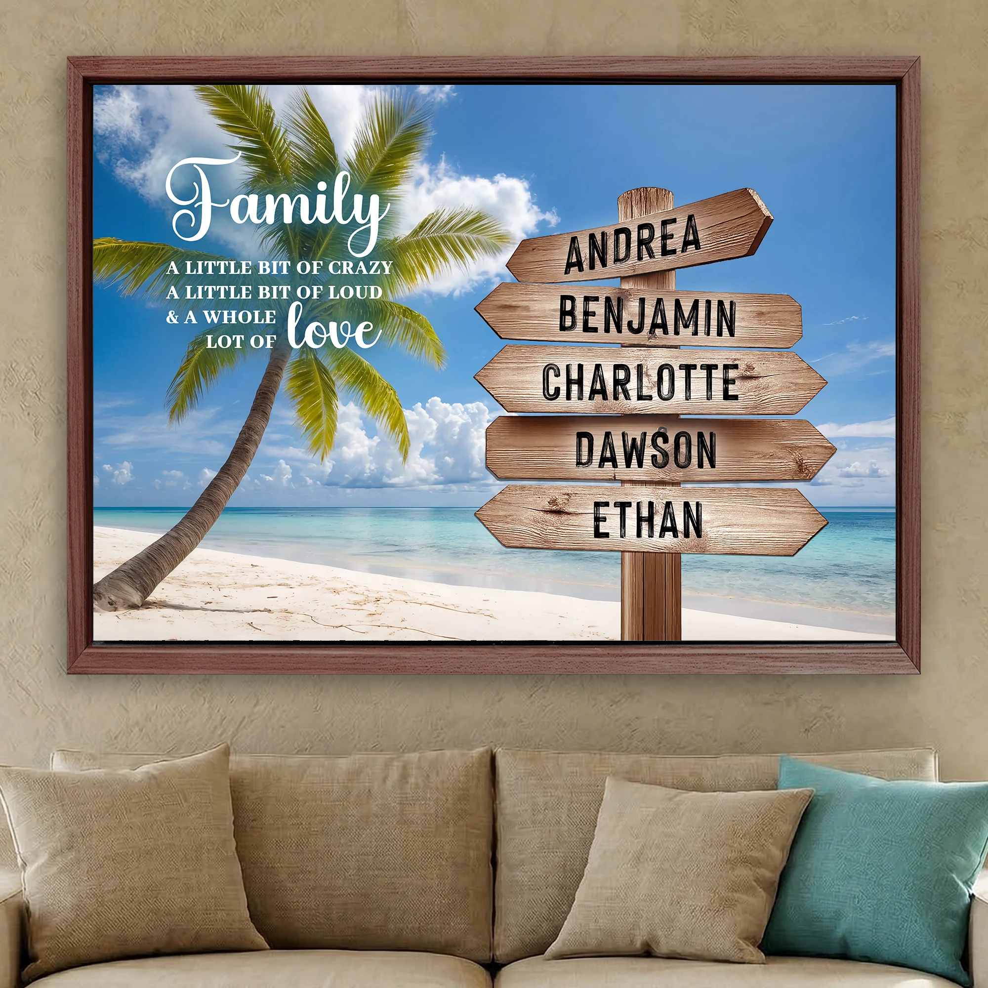 Family Whole Lot Of Love Tropical Ocean Wall Sign - Image 16