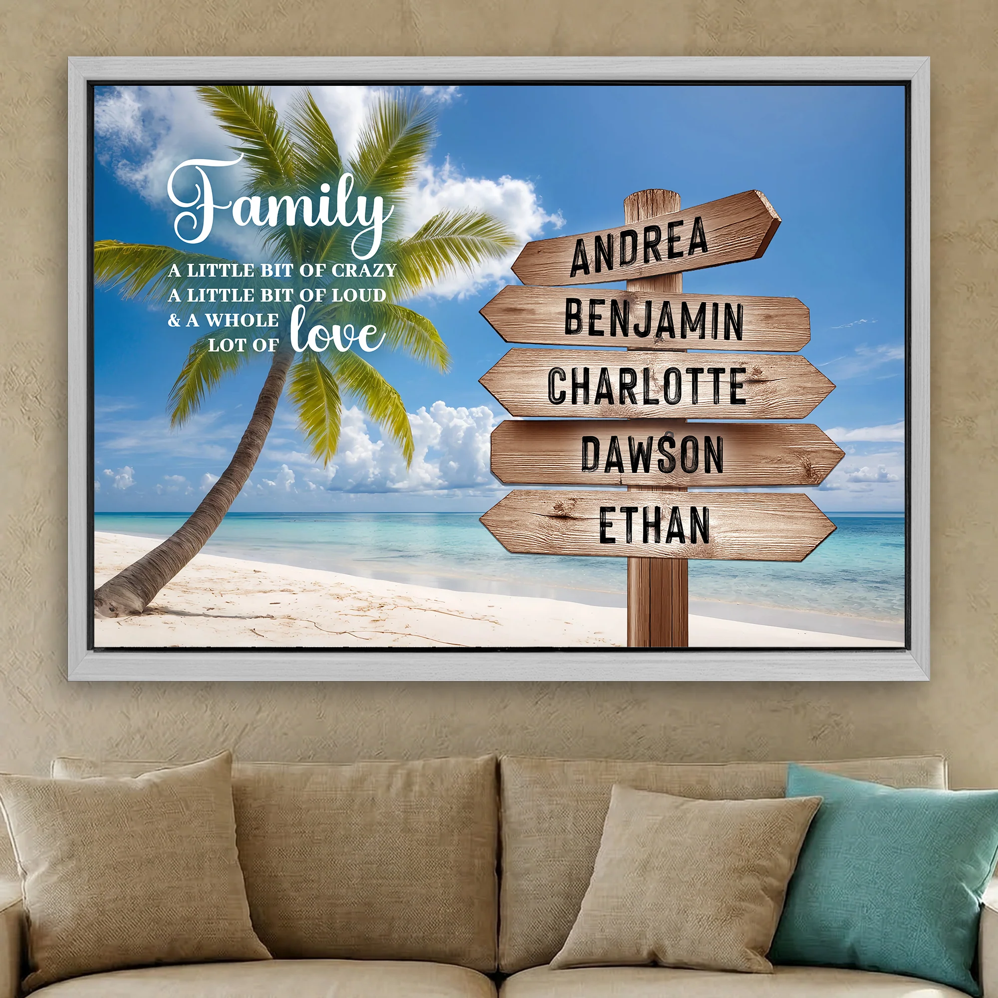 Family Whole Lot Of Love Tropical Ocean Wall Sign - Image 17
