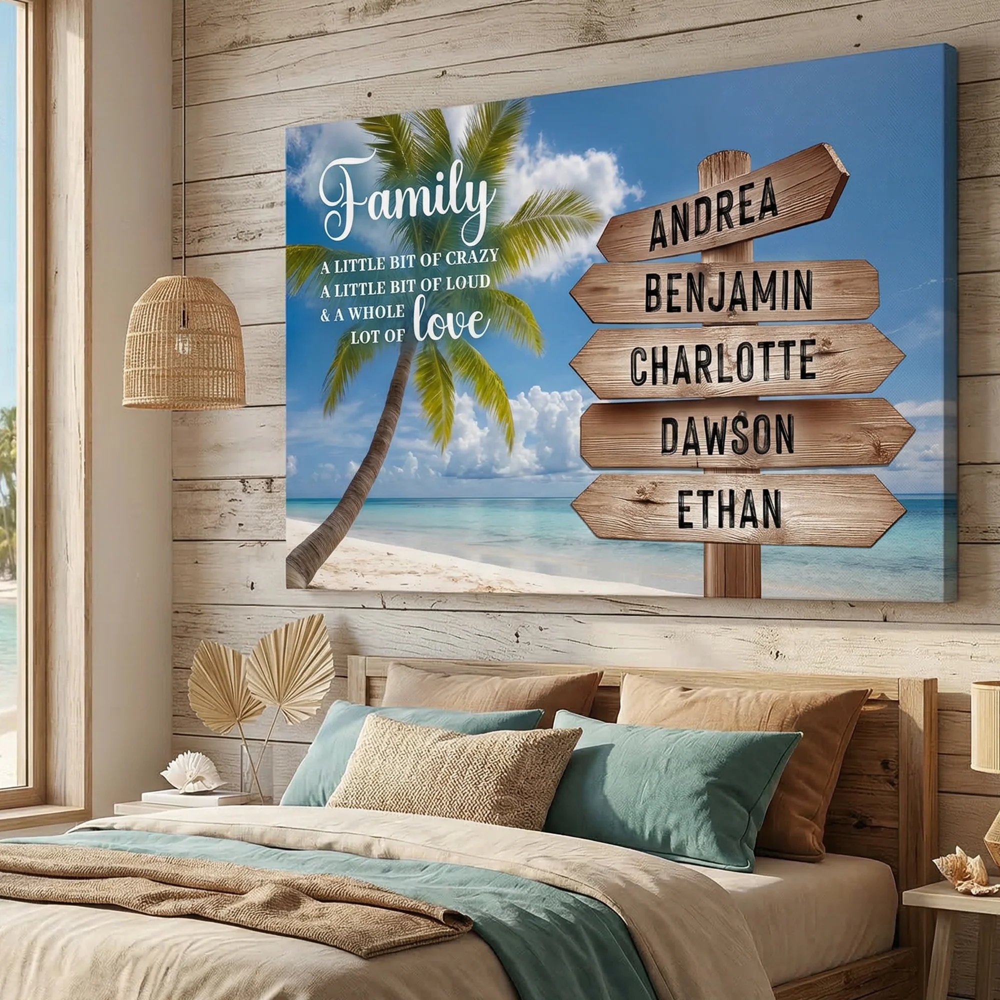 Family Whole Lot Of Love Tropical Ocean Wall Sign - Image 2