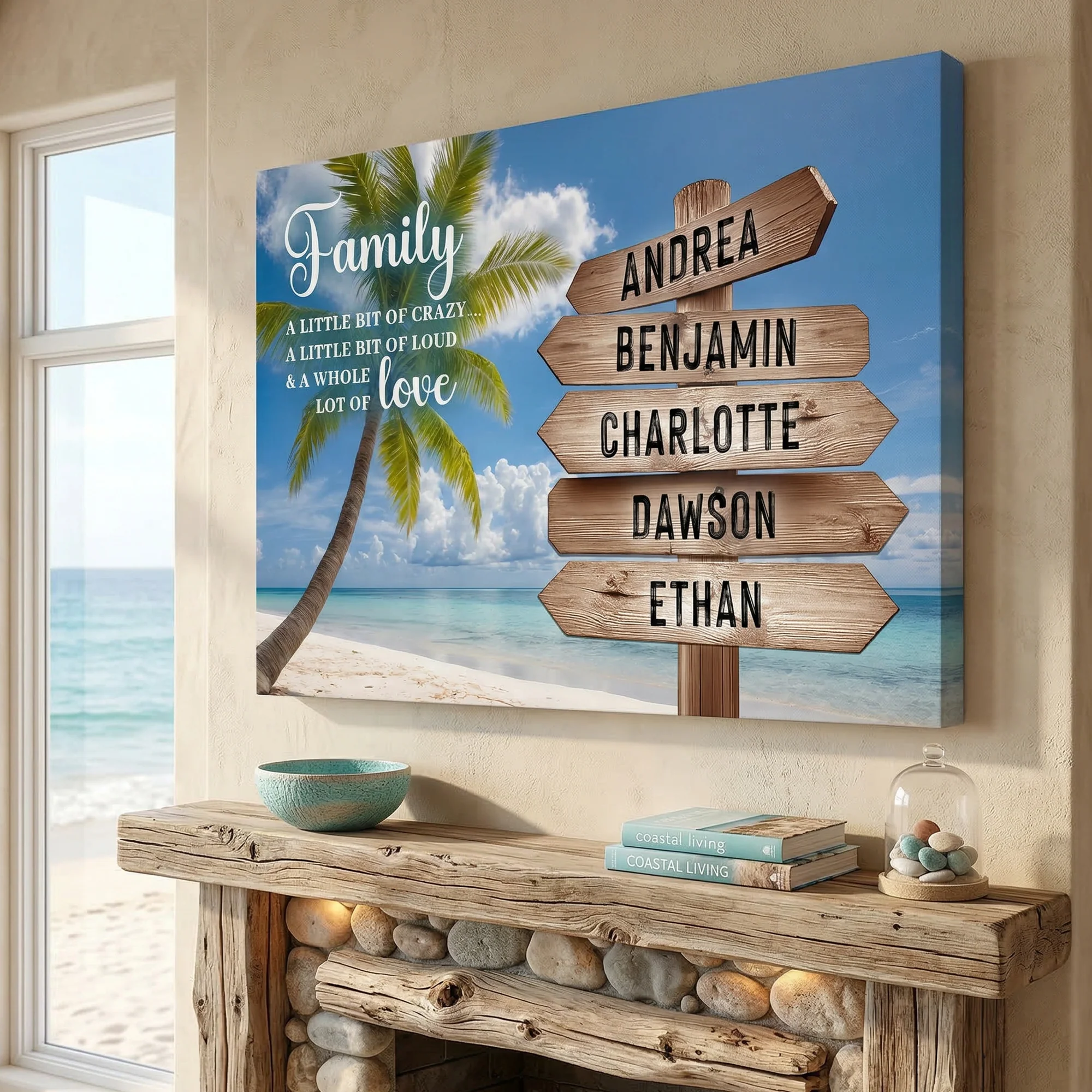 Family Whole Lot Of Love Tropical Ocean Wall Sign - Image 4