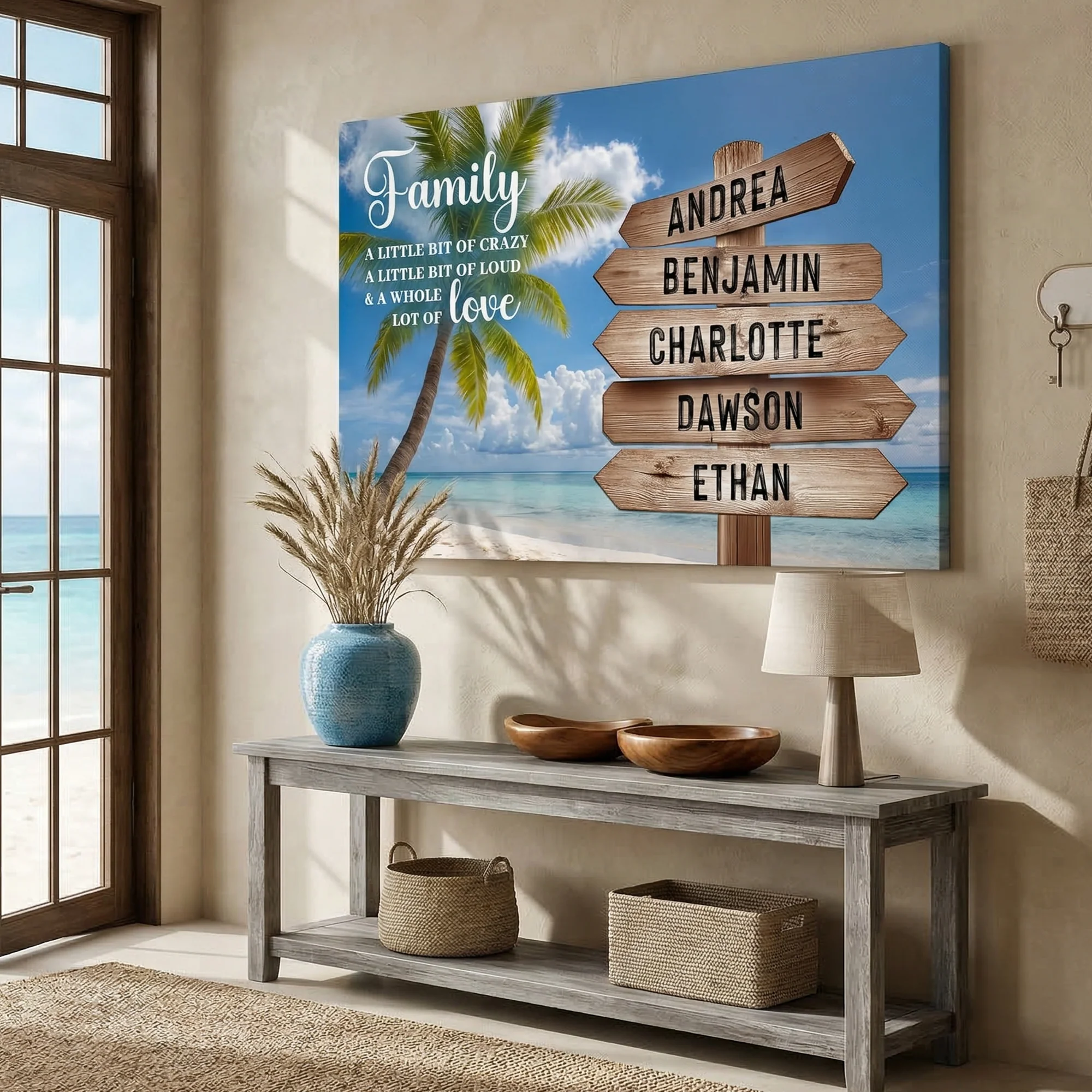 Family Whole Lot Of Love Tropical Ocean Wall Sign - Image 5