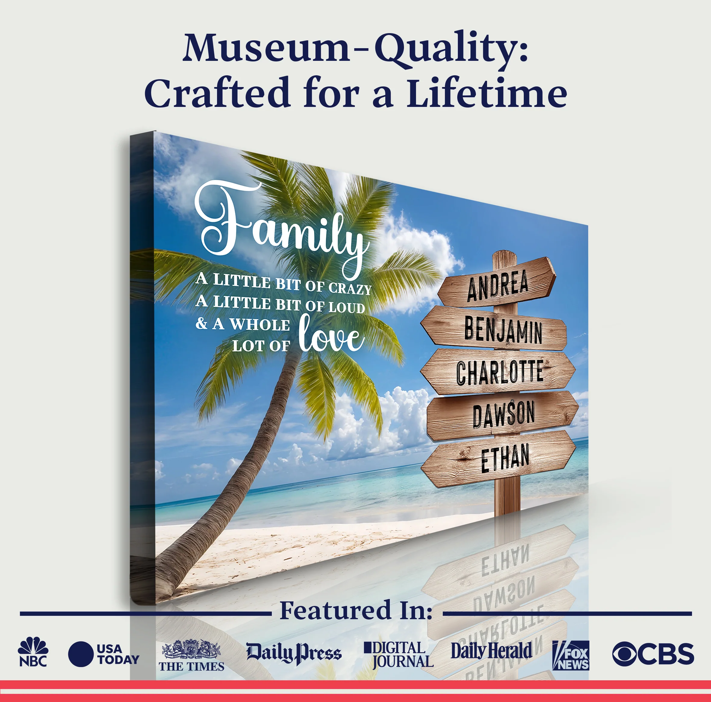 Family Whole Lot Of Love Tropical Ocean Wall Sign - Image 6