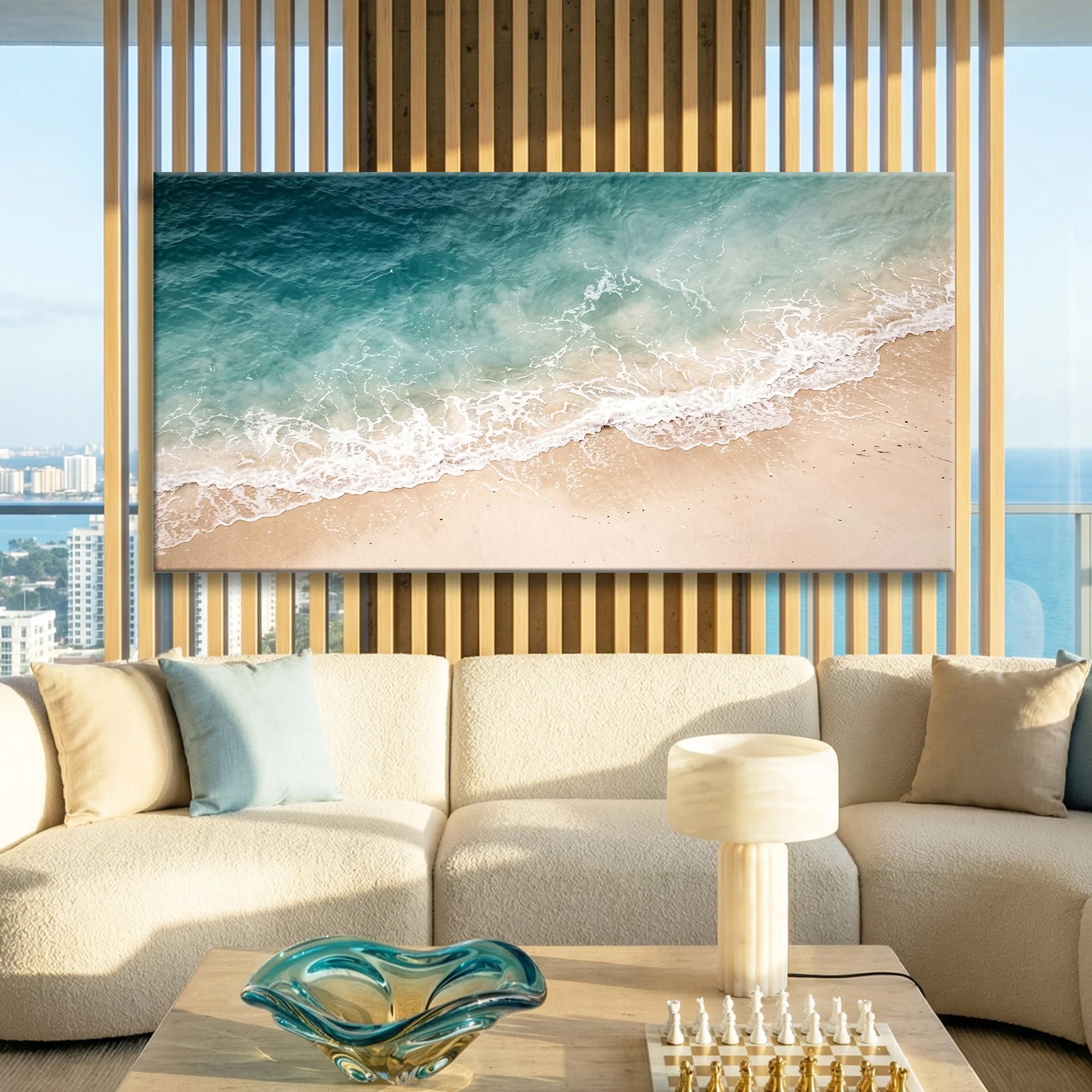 Abstract Ocean Shore Wall Art - Image 2