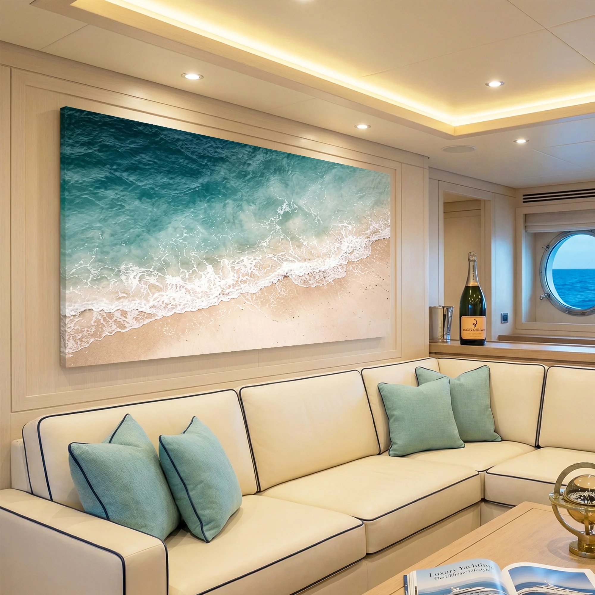 Abstract Ocean Shore Wall Art - Image 4