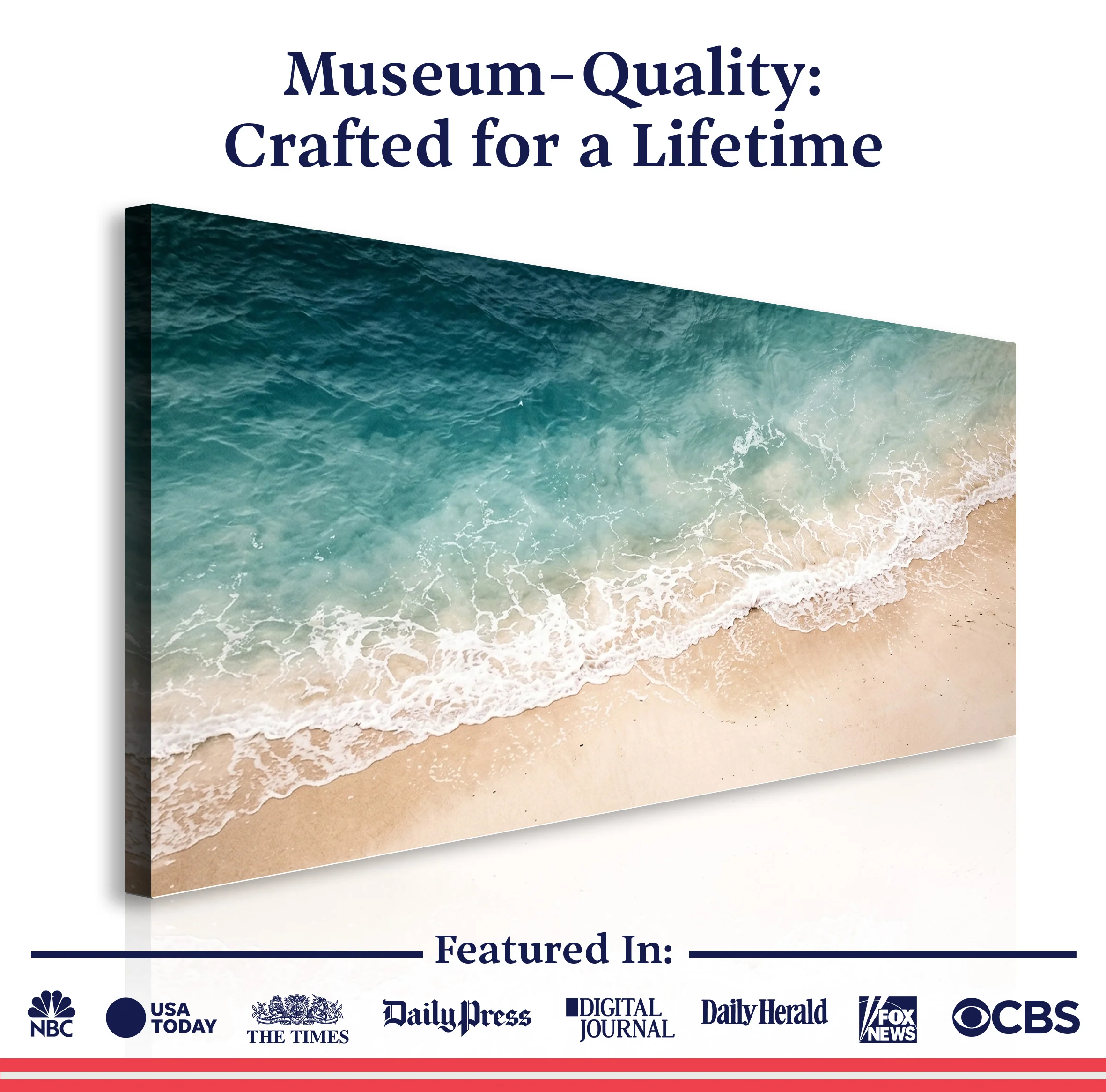 Abstract Ocean Shore Wall Art - Image 6