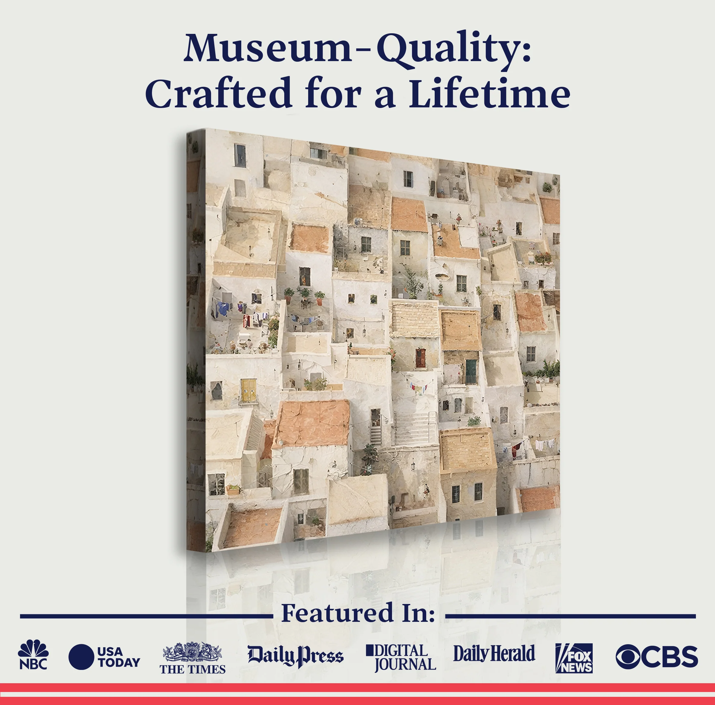 Aerial City — Textured Rooftops With Tiny Life Wall Art - Image 6