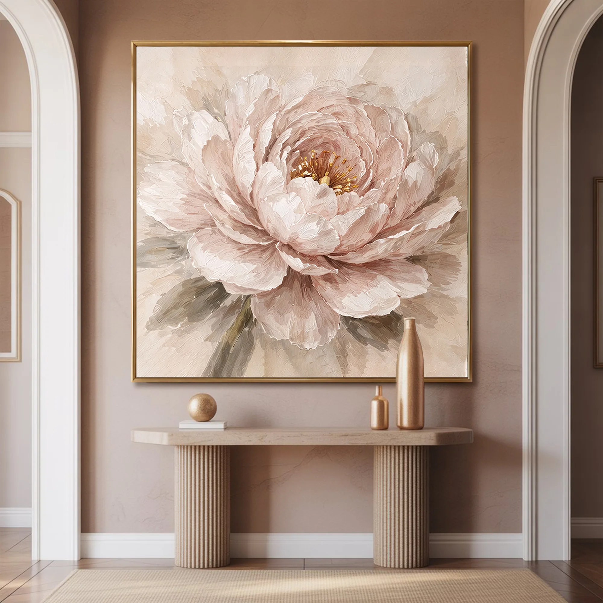 Impasto Peony Close-Up — Single Bloom Wall Art - Image 3