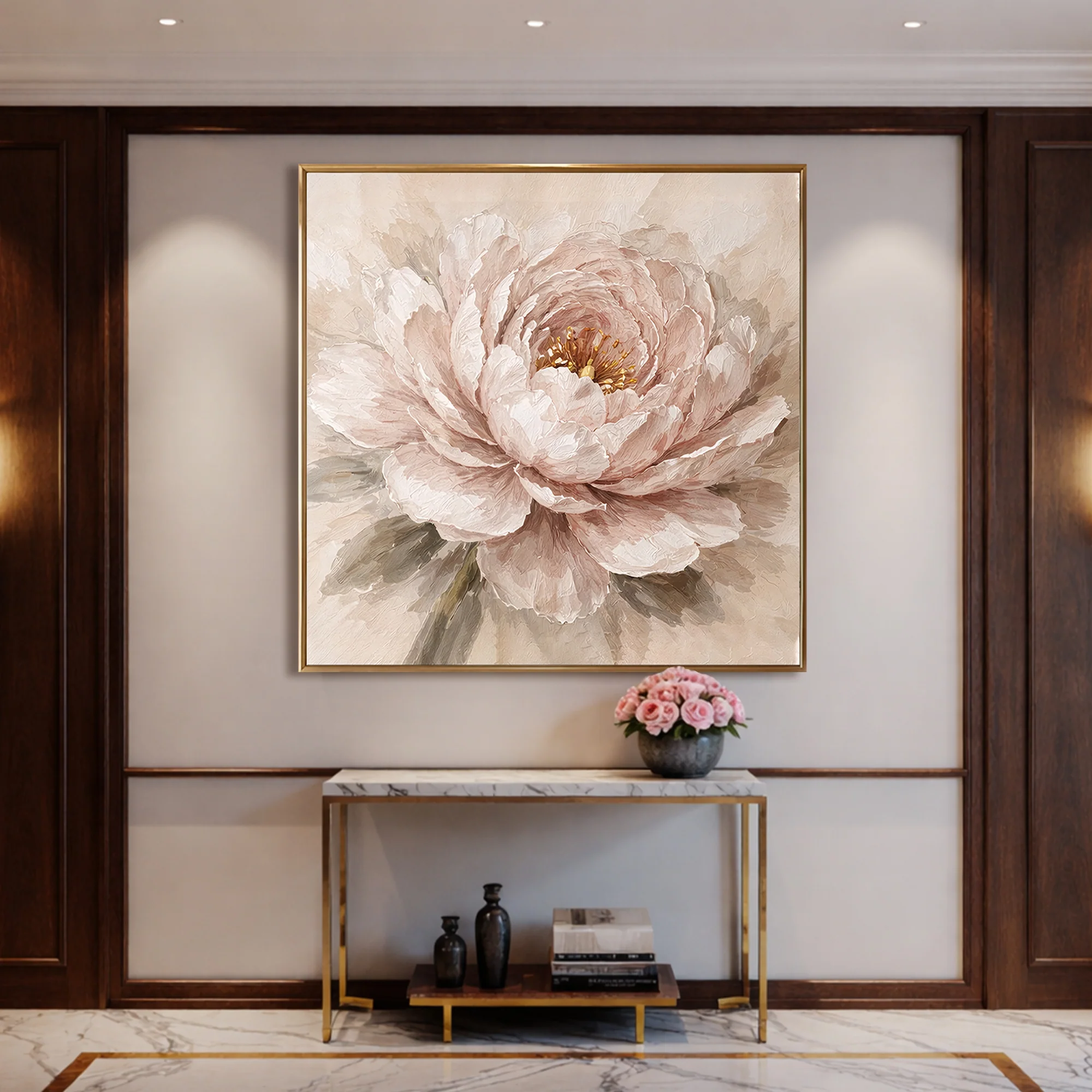 Impasto Peony Close-Up — Single Bloom Wall Art - Image 5