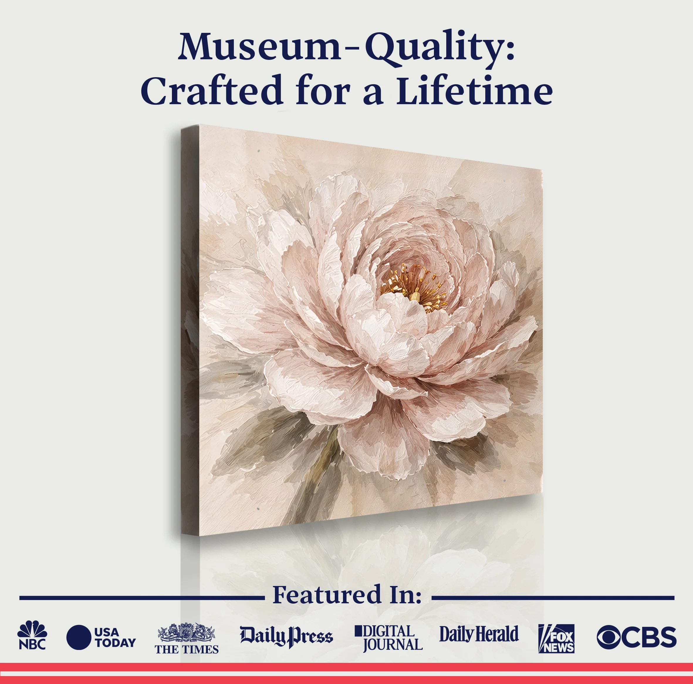 Impasto Peony Close-Up — Single Bloom Wall Art - Image 6