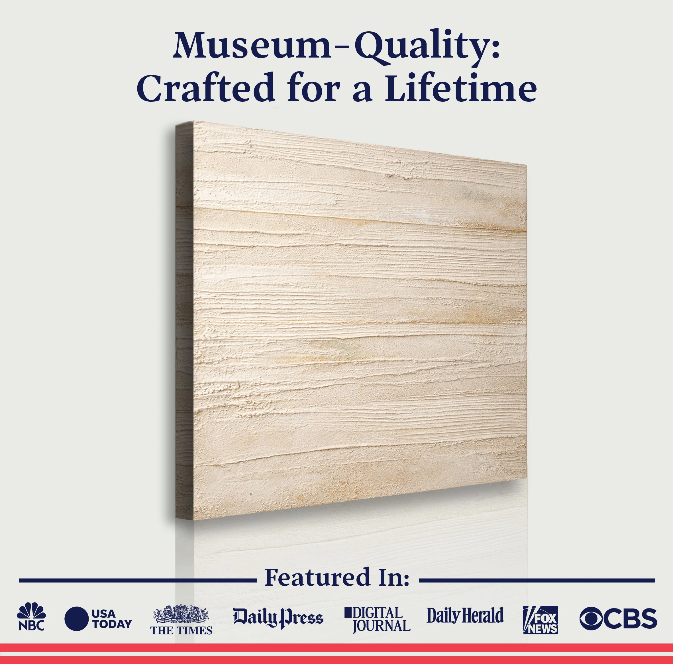 Wabi-Sabi Horizontal Lines — Scored Plaster Wall Art - Image 6