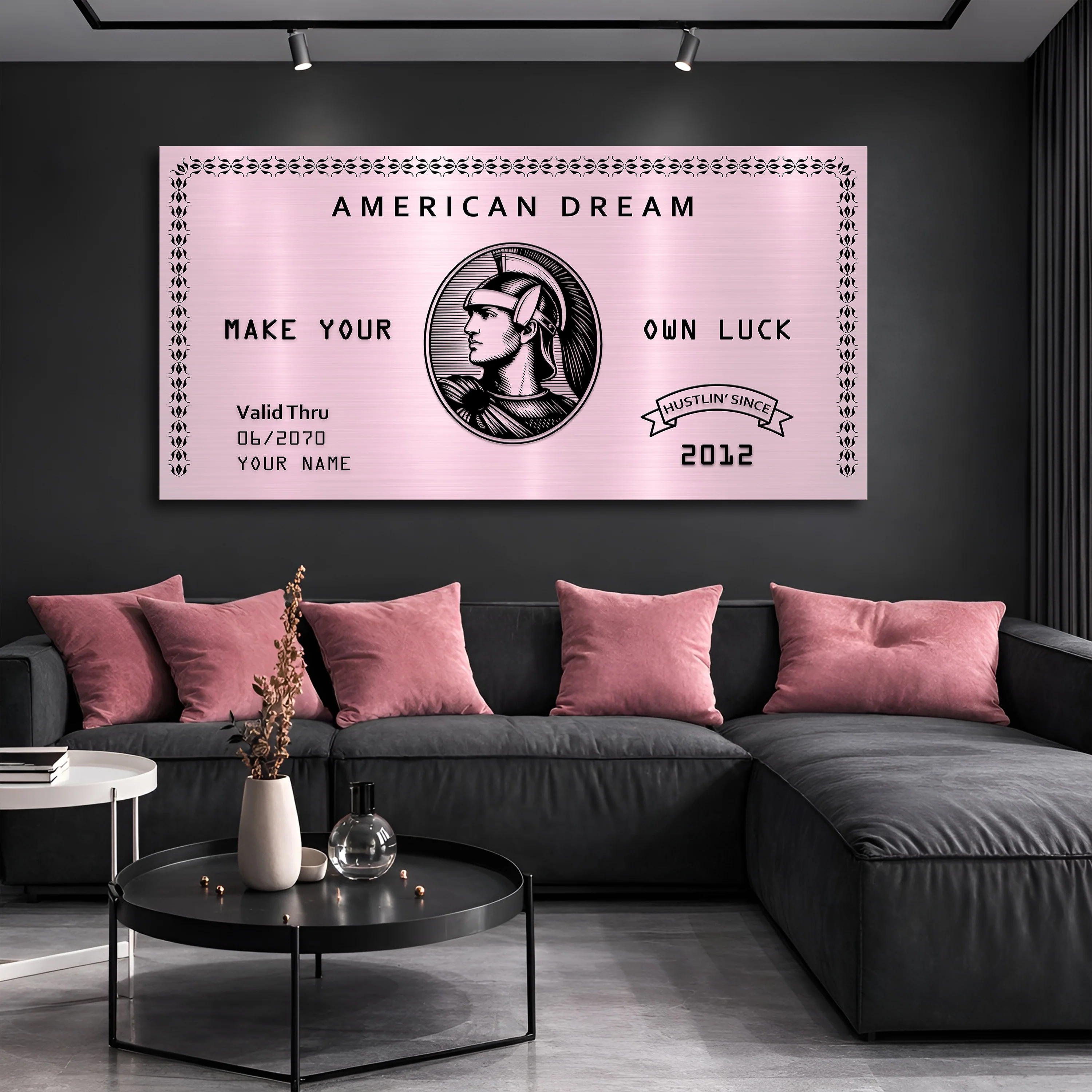 Personalized American Dream “Make Your Own Luck” Wall Sign V - Image 3