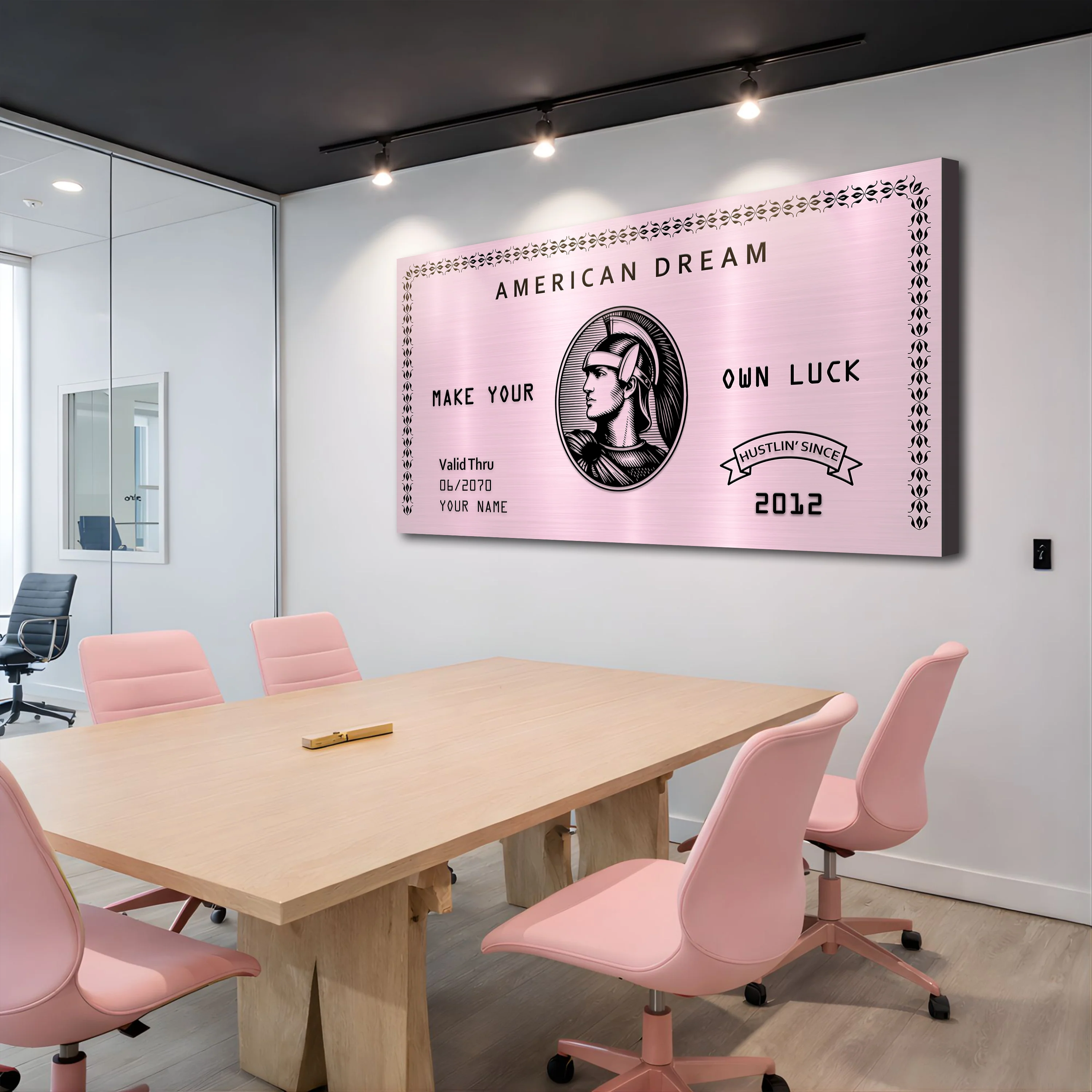 Personalized American Dream “Make Your Own Luck” Wall Sign V - Image 4