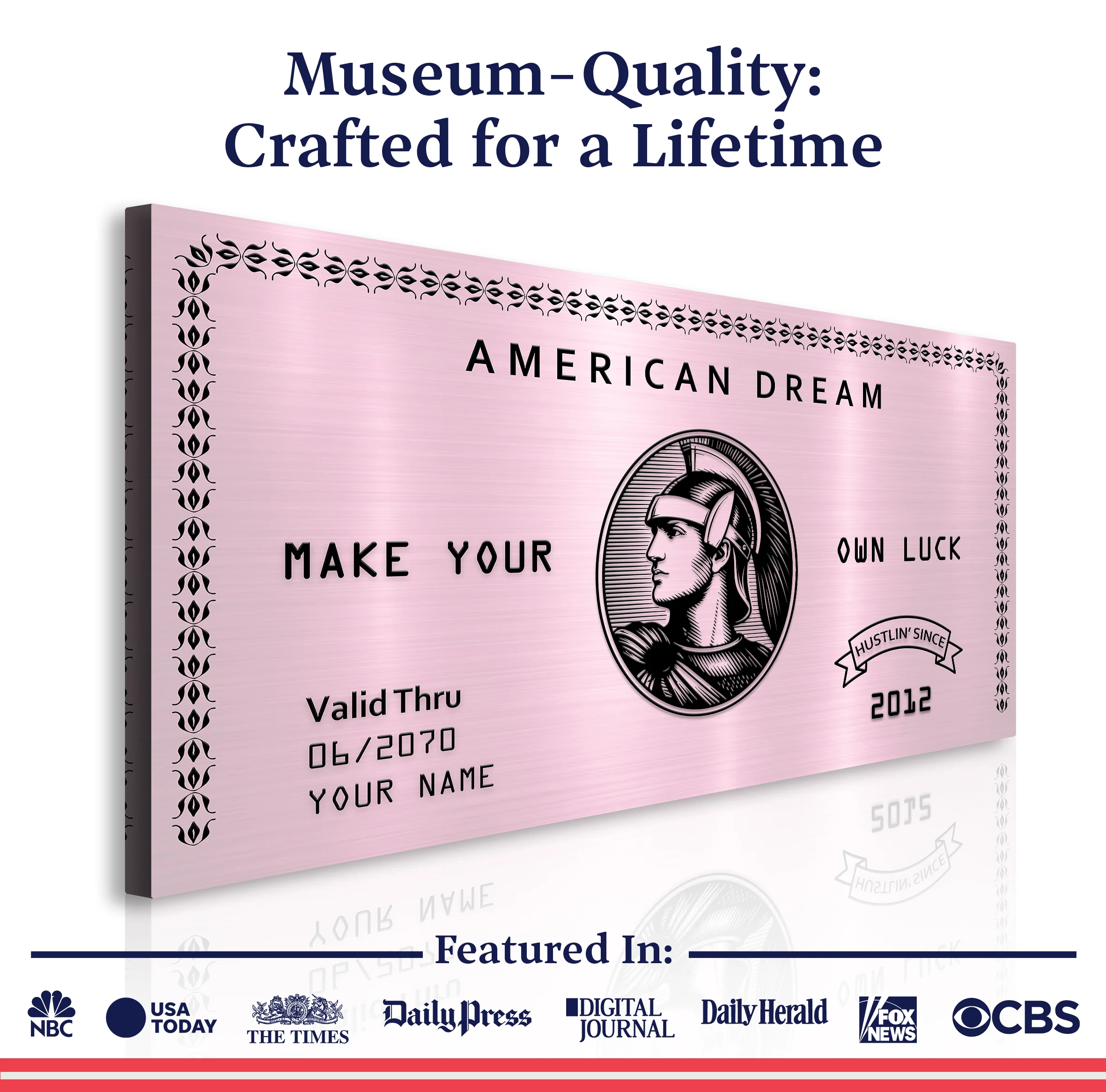 Personalized American Dream “Make Your Own Luck” Wall Sign V - Image 6