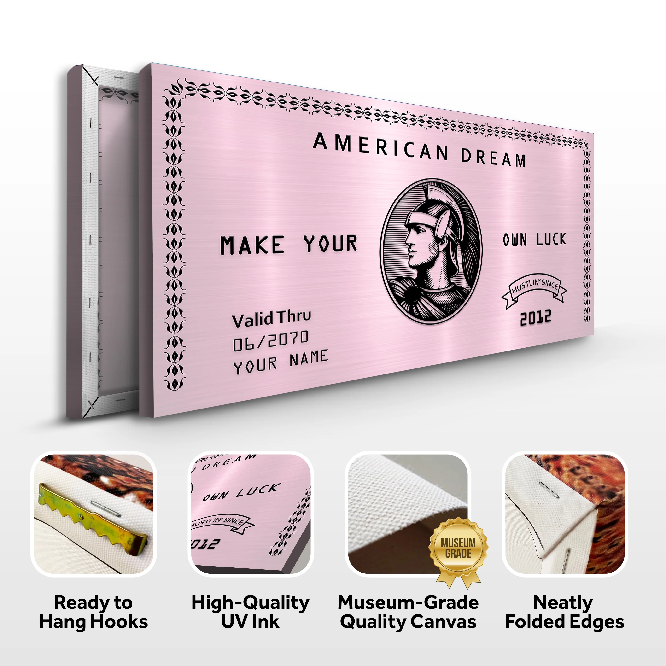 Personalized American Dream “Make Your Own Luck” Wall Sign V - Image 8