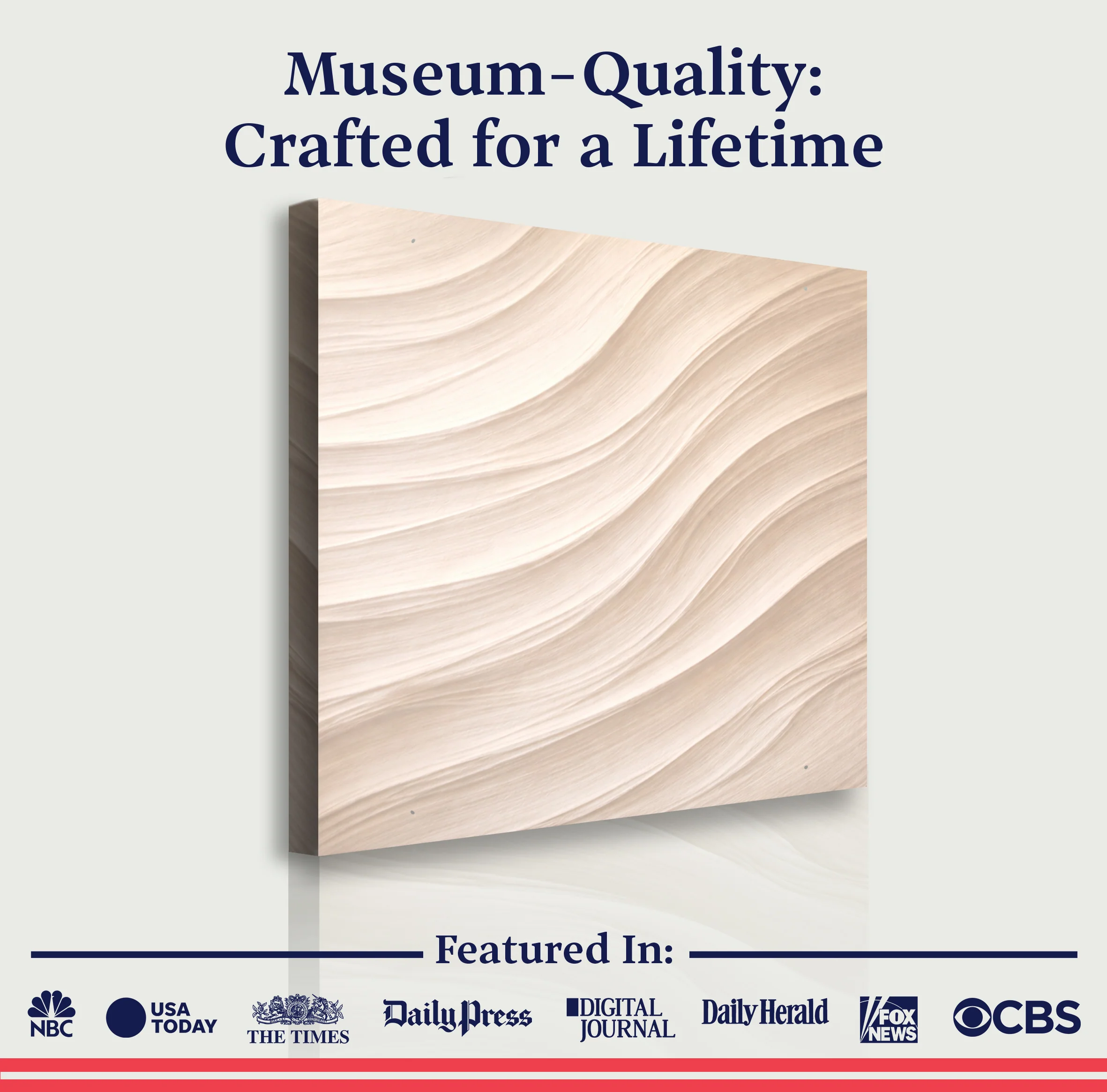 Wave Plaster — White Flowing Ridges Wall Art - Image 6