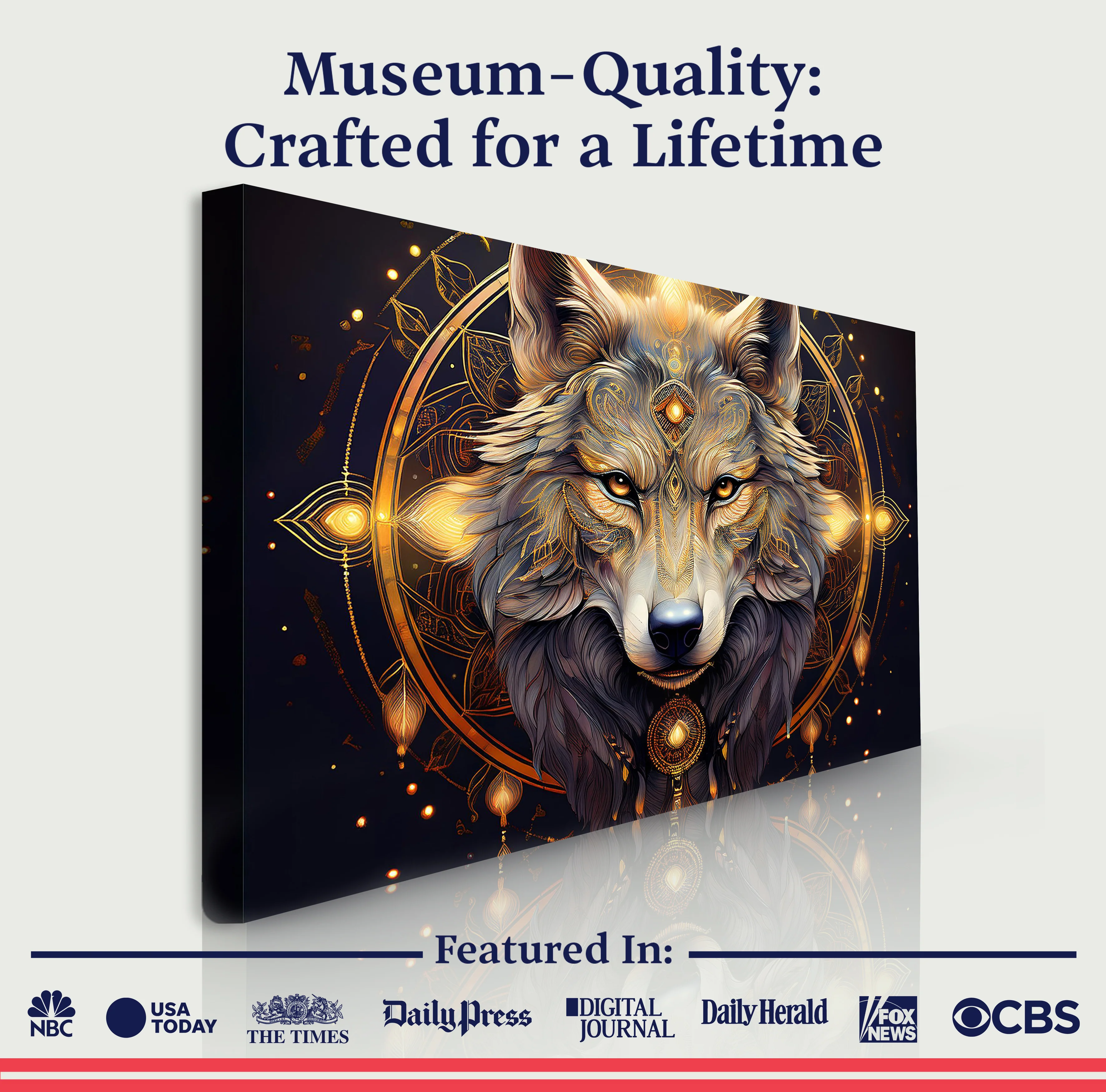 Wolf Head Wall Art - Image 5