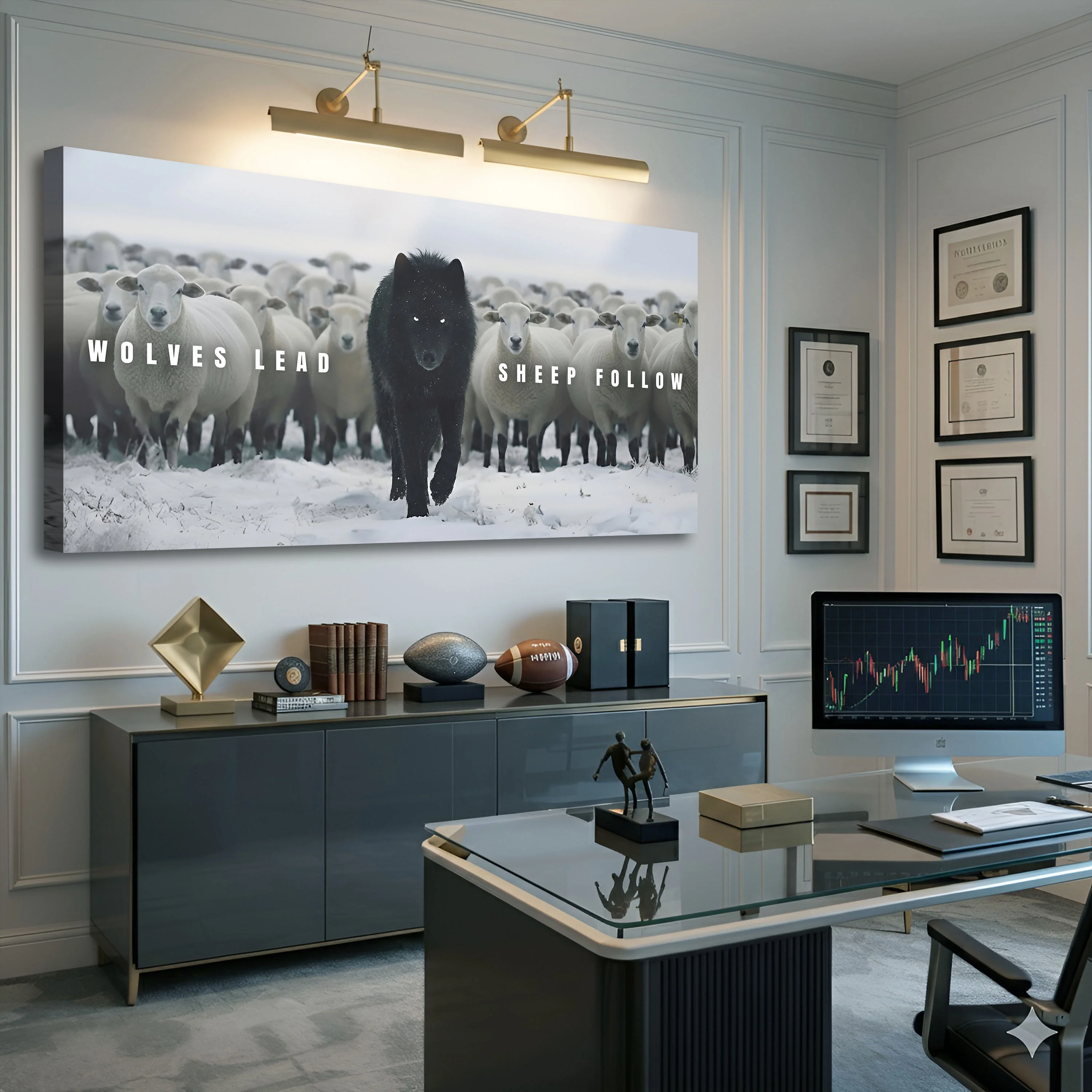Wolves Lead, Sheep Follow Wall Sign - Image 2