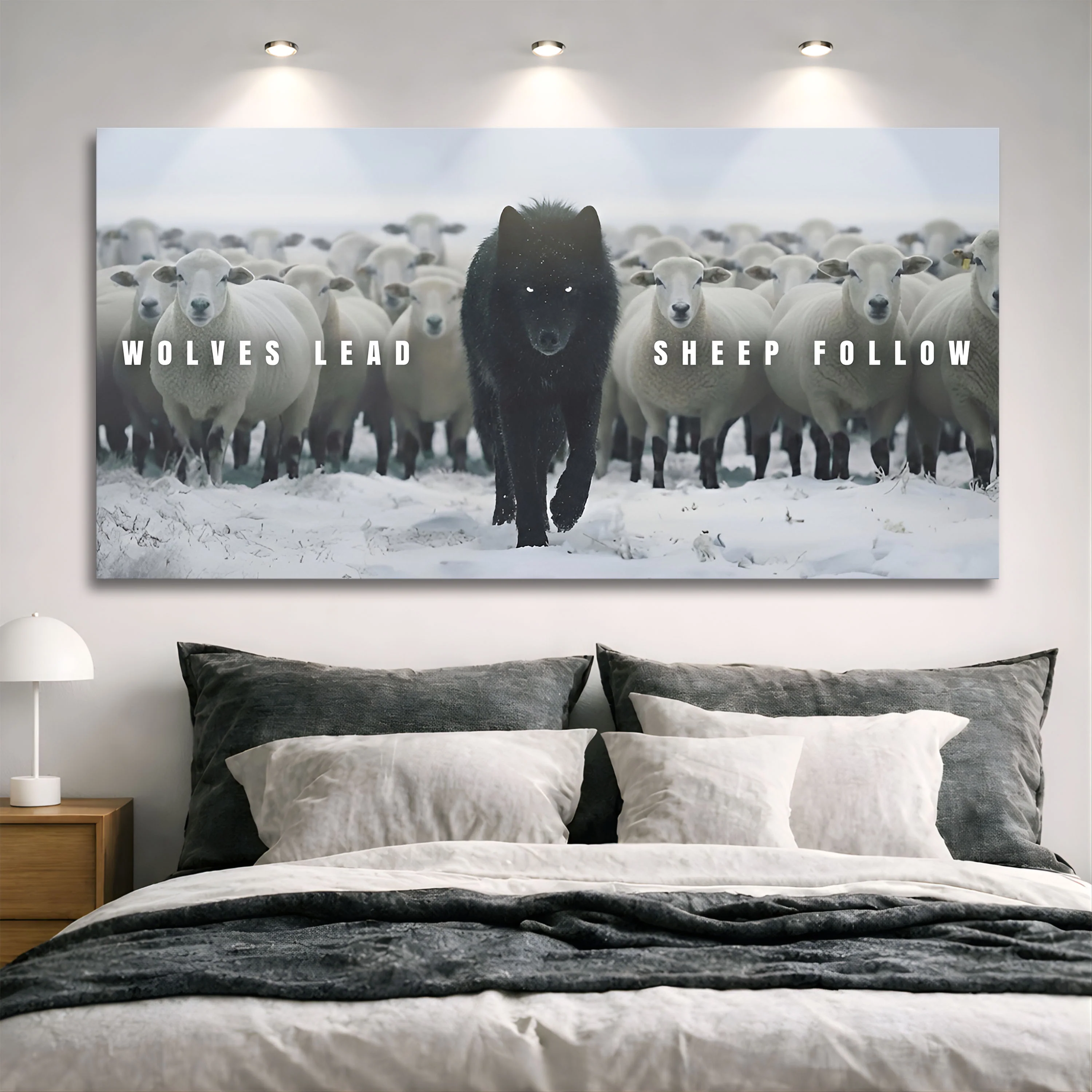 Wolves Lead, Sheep Follow Wall Sign - Image 3