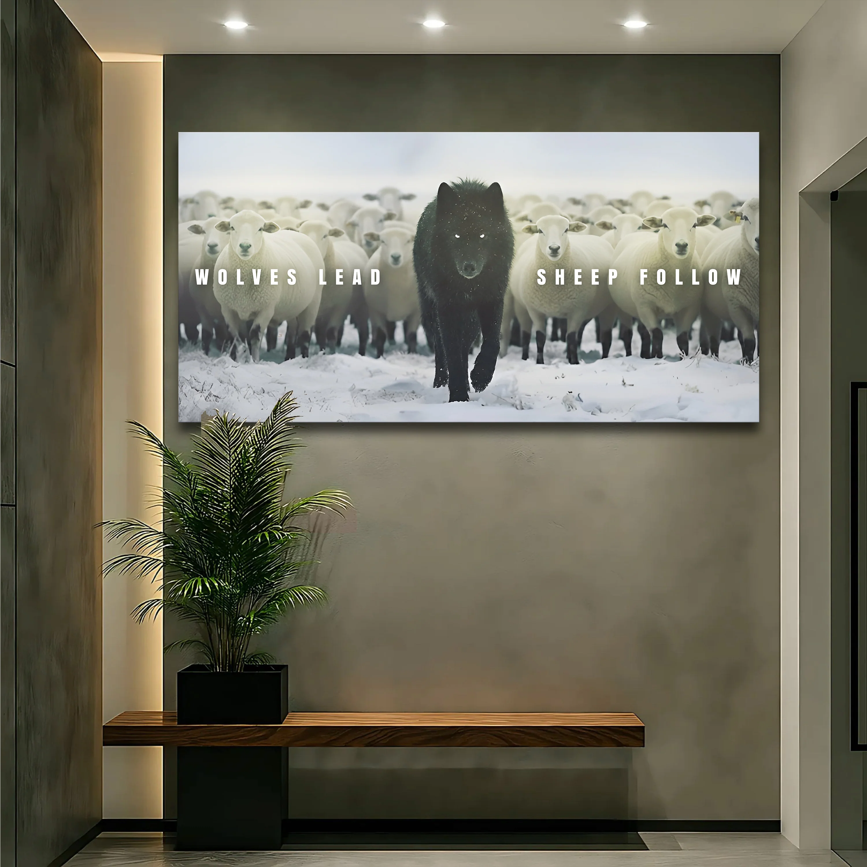 Wolves Lead, Sheep Follow Wall Sign - Image 5