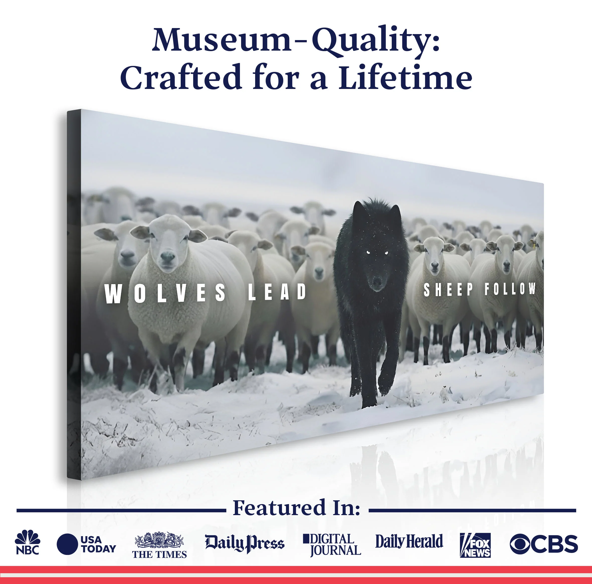 Wolves Lead, Sheep Follow Wall Sign - Image 6