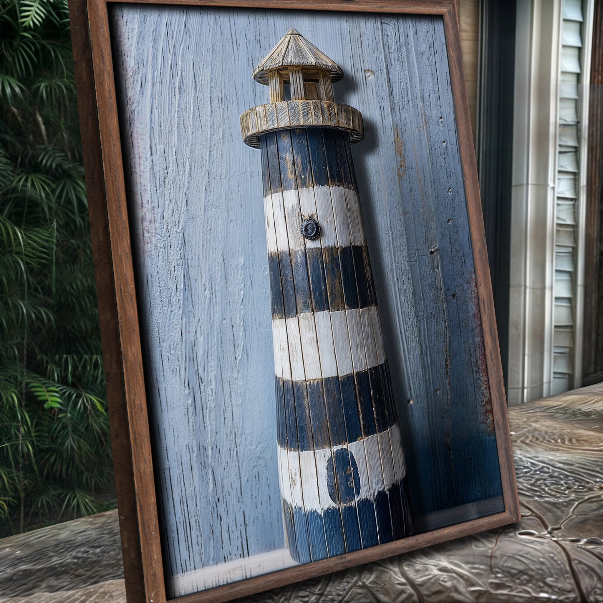 Wooden Lighthouse Coastal Wall Art - Image 6