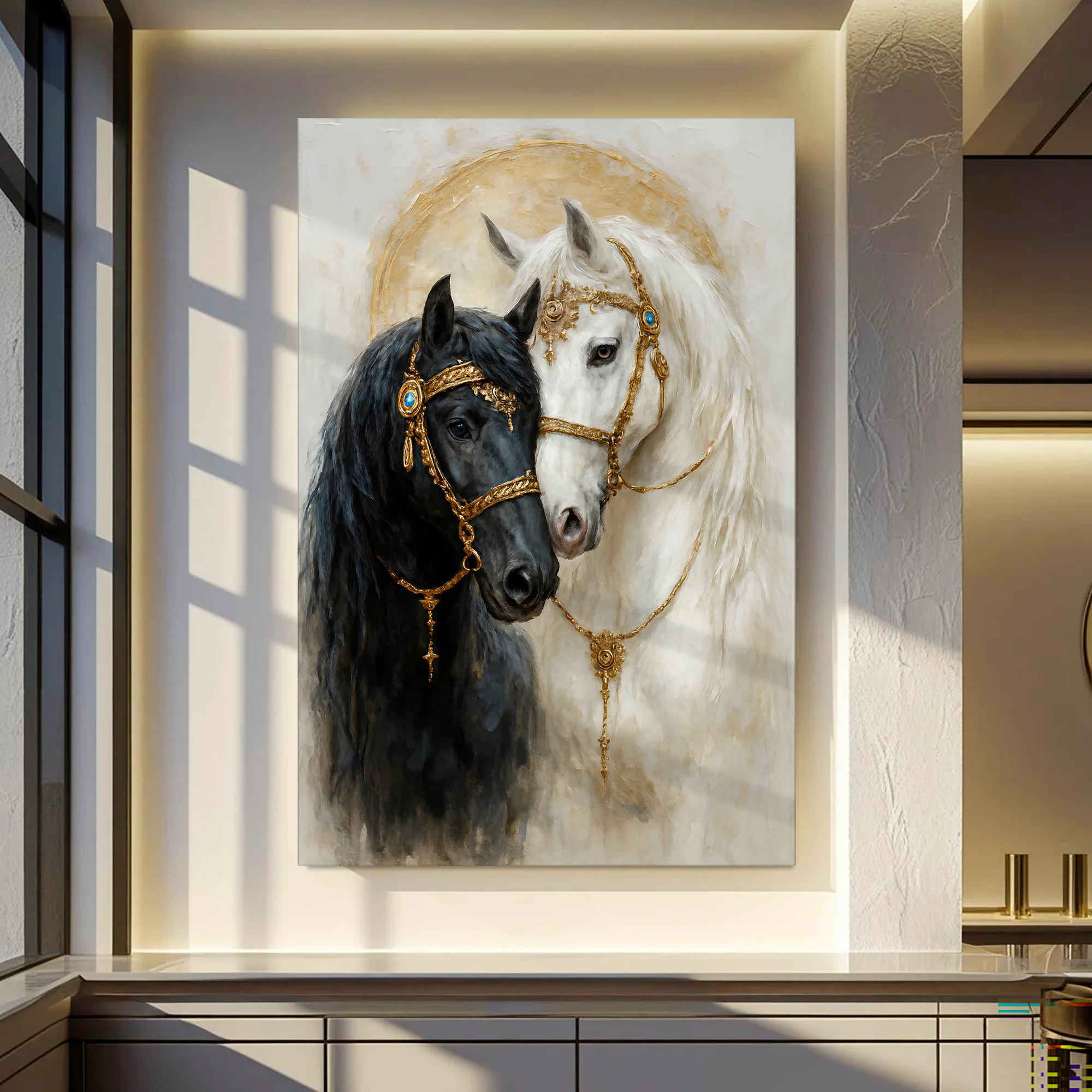 Yin And Yang Horse Embrace Wall Art - Image 5