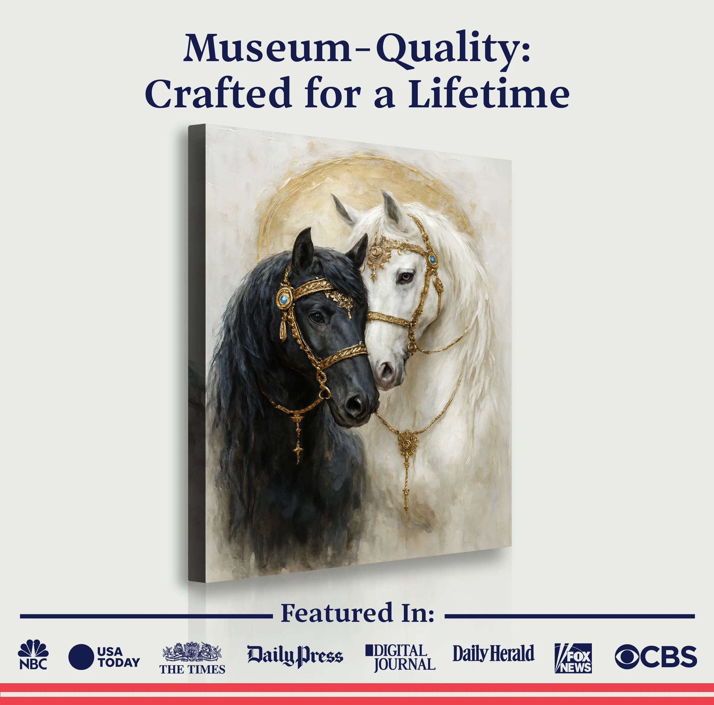 Yin And Yang Horse Embrace Wall Art - Image 6
